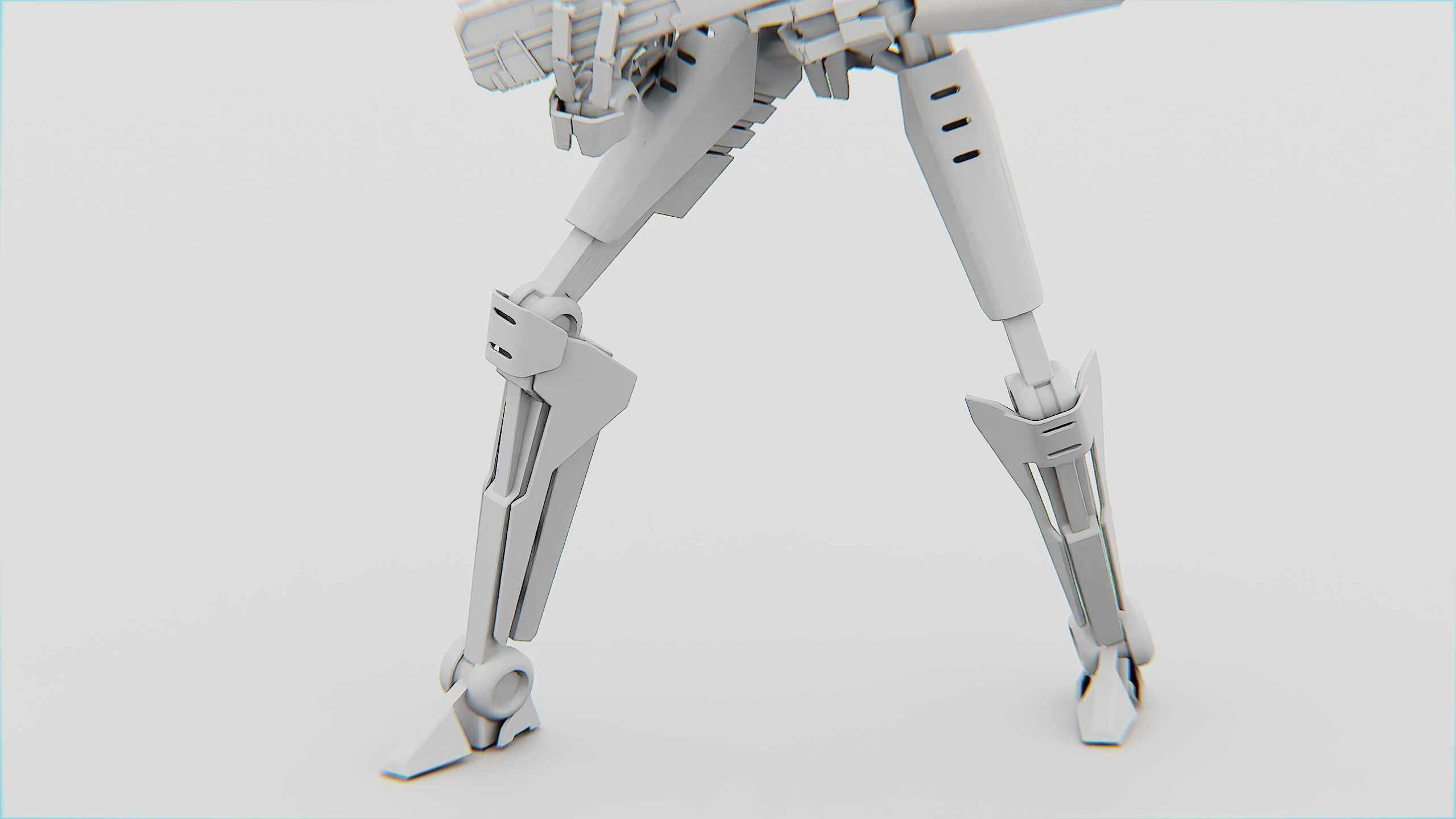 BATTLE DROID V-30  Rigged for Unreal Engine - Unity - MIXAMO  3D model_36