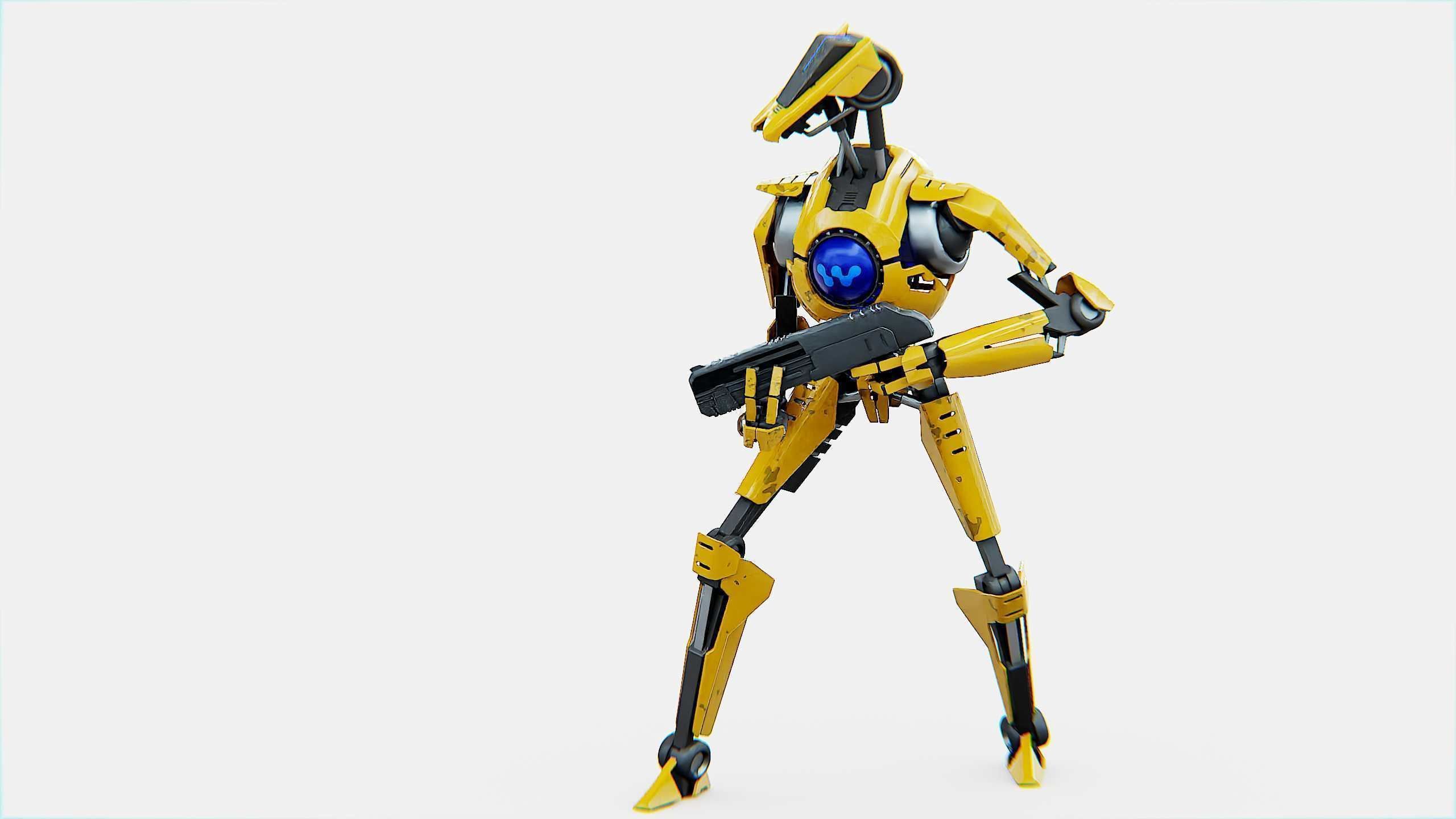 BATTLE DROID V-30  Rigged for Unreal Engine - Unity - MIXAMO  3D model_4