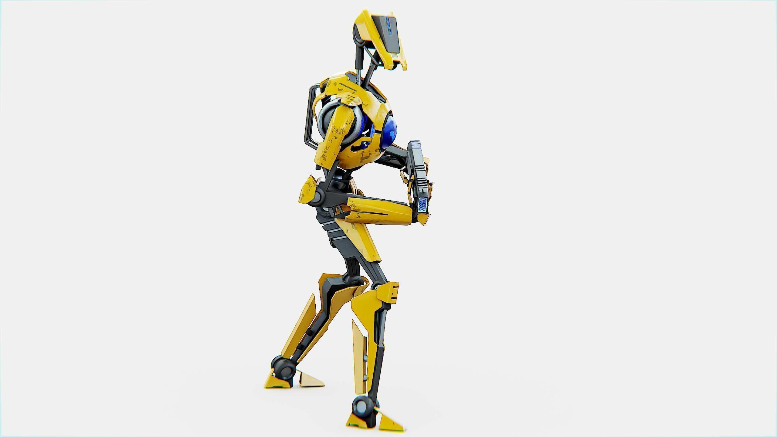 BATTLE DROID V-30  Rigged for Unreal Engine - Unity - MIXAMO  3D model_19