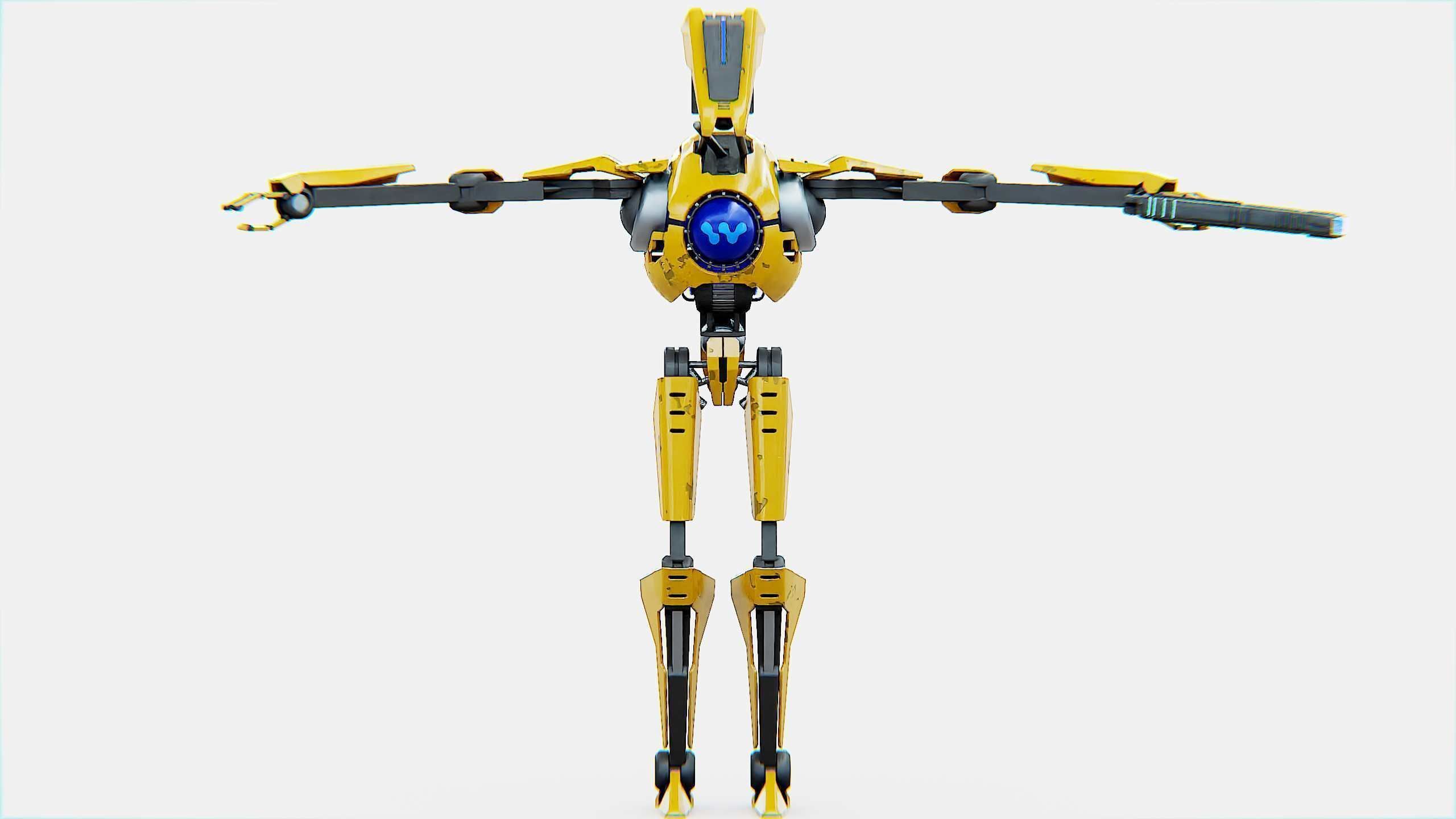 BATTLE DROID V-30  Rigged for Unreal Engine - Unity - MIXAMO  3D model_30