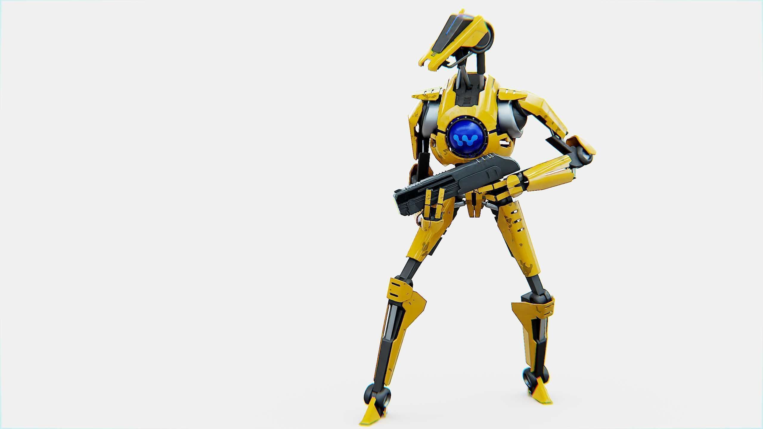 BATTLE DROID V-30  Rigged for Unreal Engine - Unity - MIXAMO  3D model_3