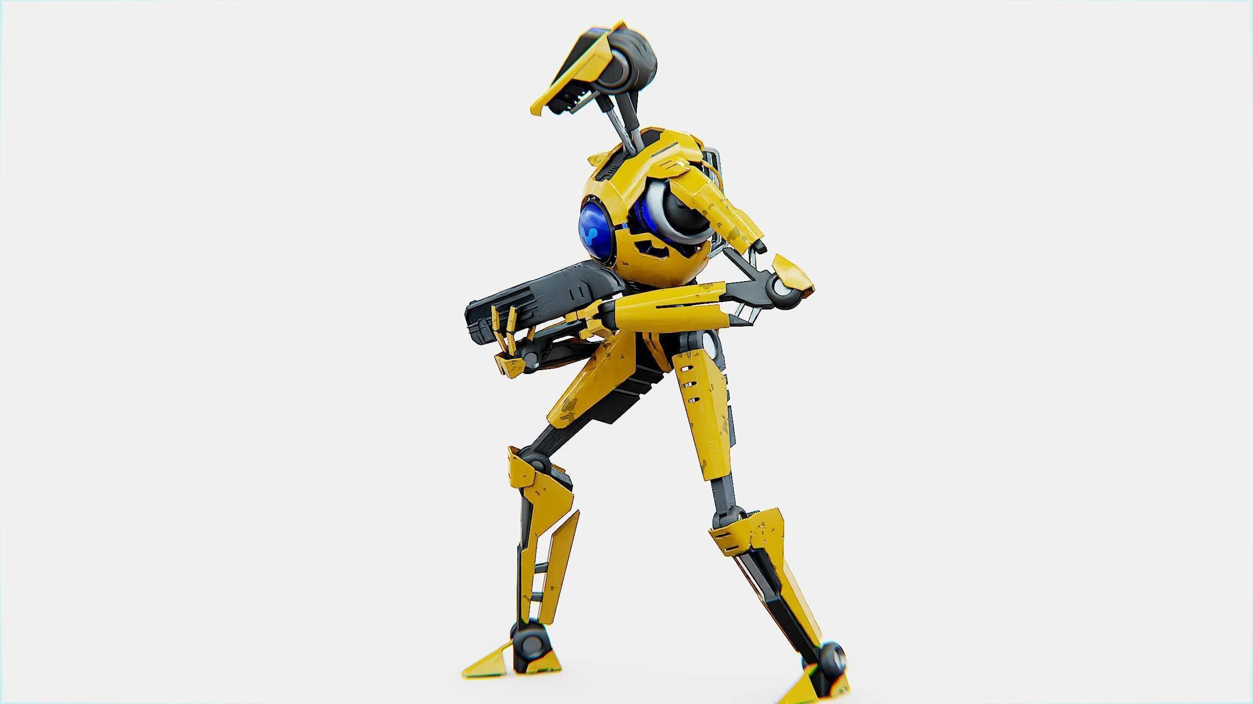 BATTLE DROID V-30  Rigged for Unreal Engine - Unity - MIXAMO  3D model_7