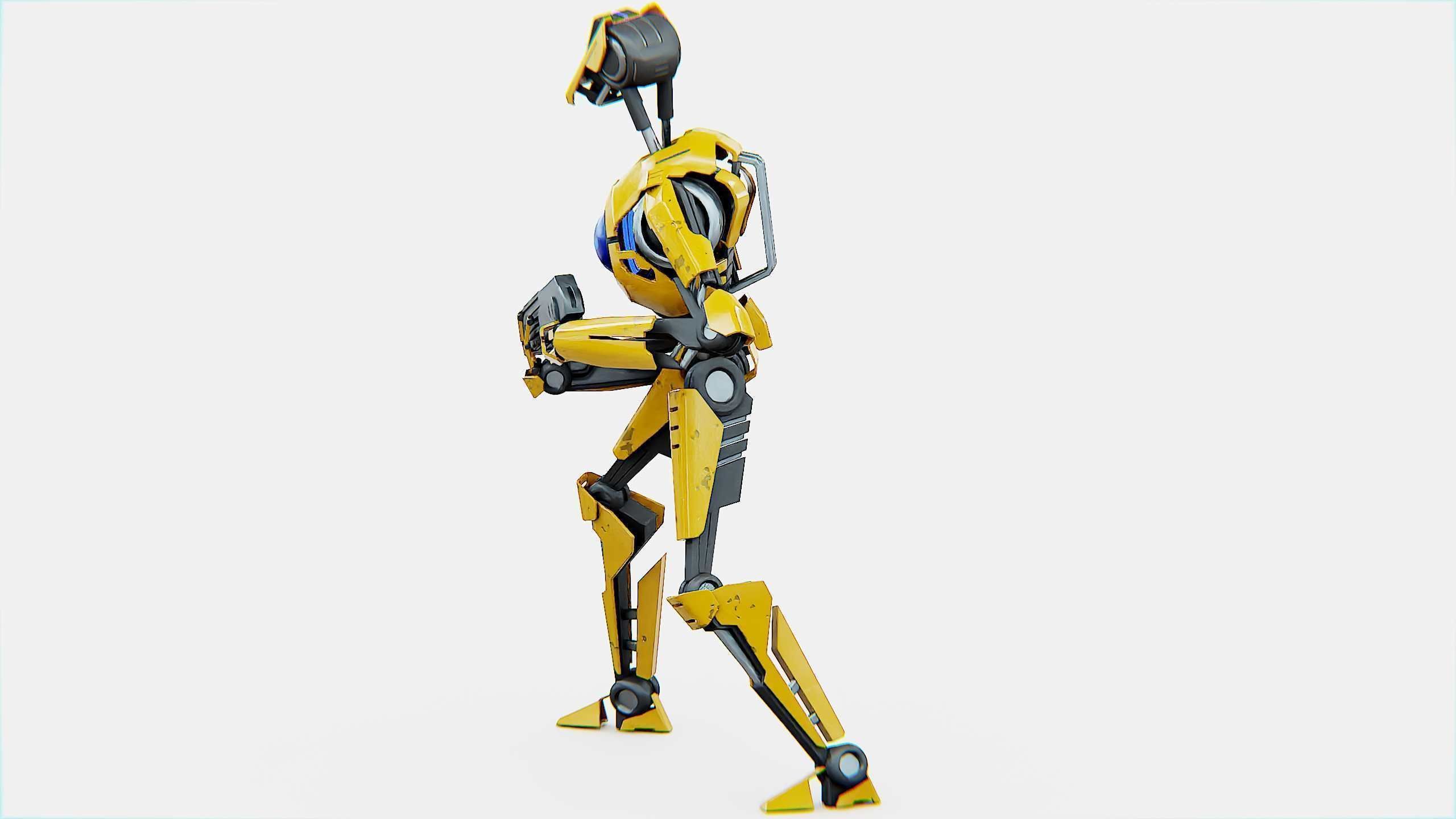 BATTLE DROID V-30  Rigged for Unreal Engine - Unity - MIXAMO  3D model_10