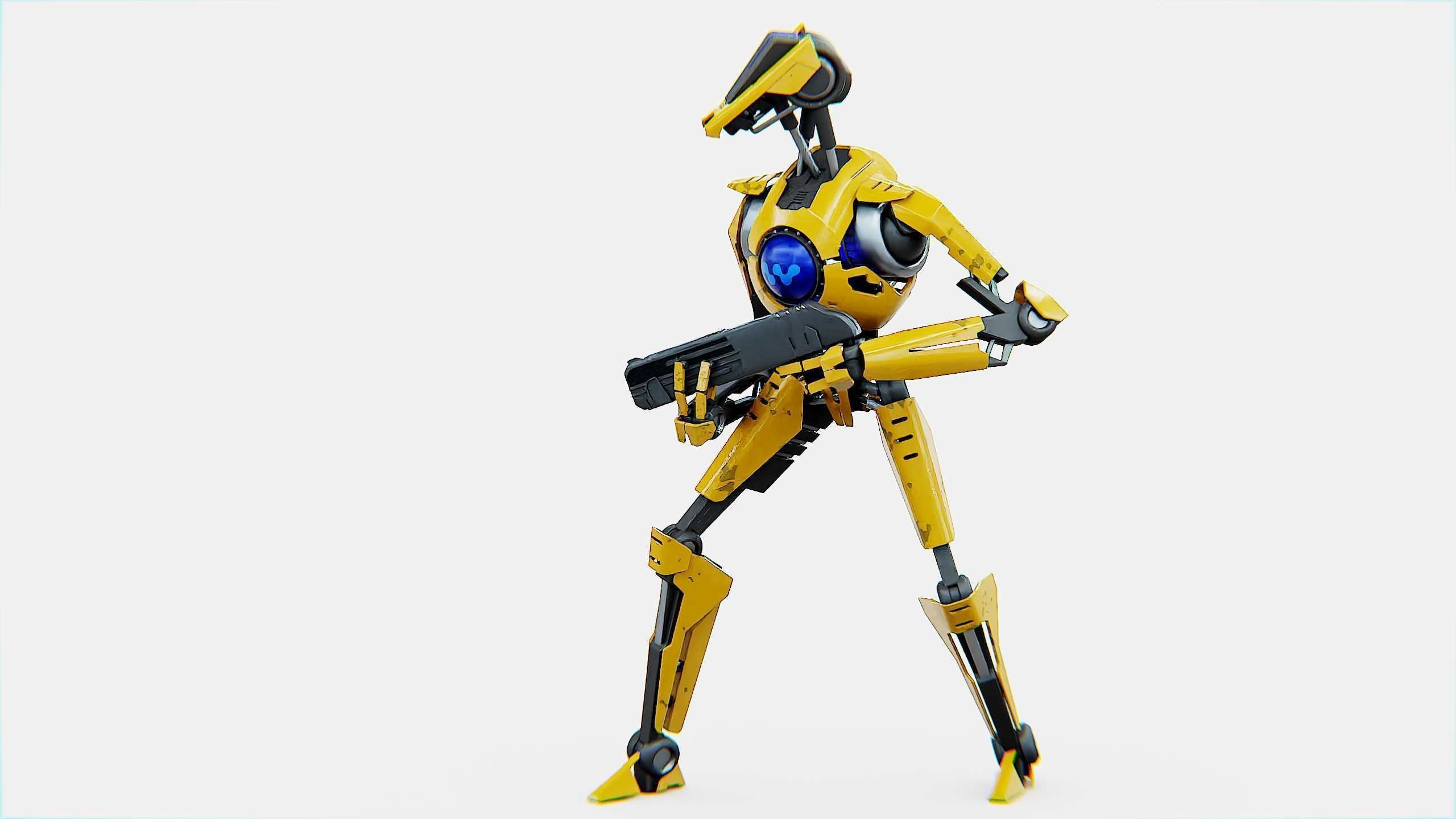 BATTLE DROID V-30  Rigged for Unreal Engine - Unity - MIXAMO  3D model_5