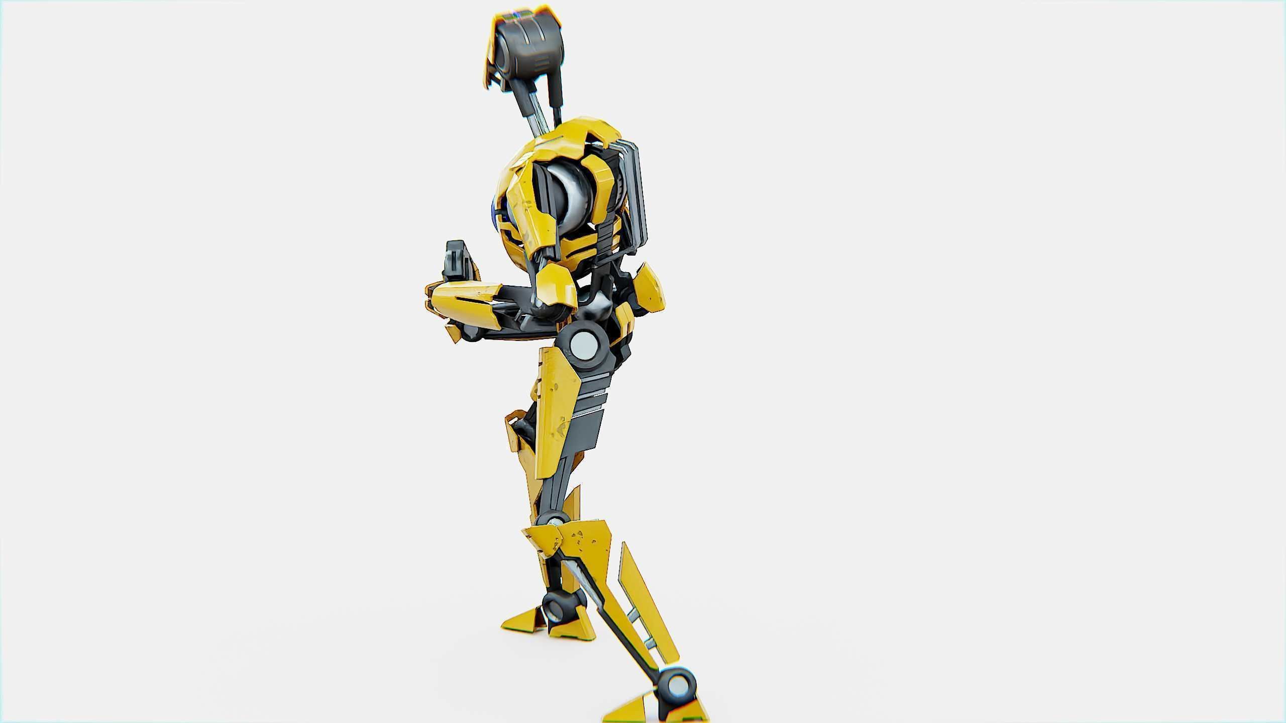 BATTLE DROID V-30  Rigged for Unreal Engine - Unity - MIXAMO  3D model_11