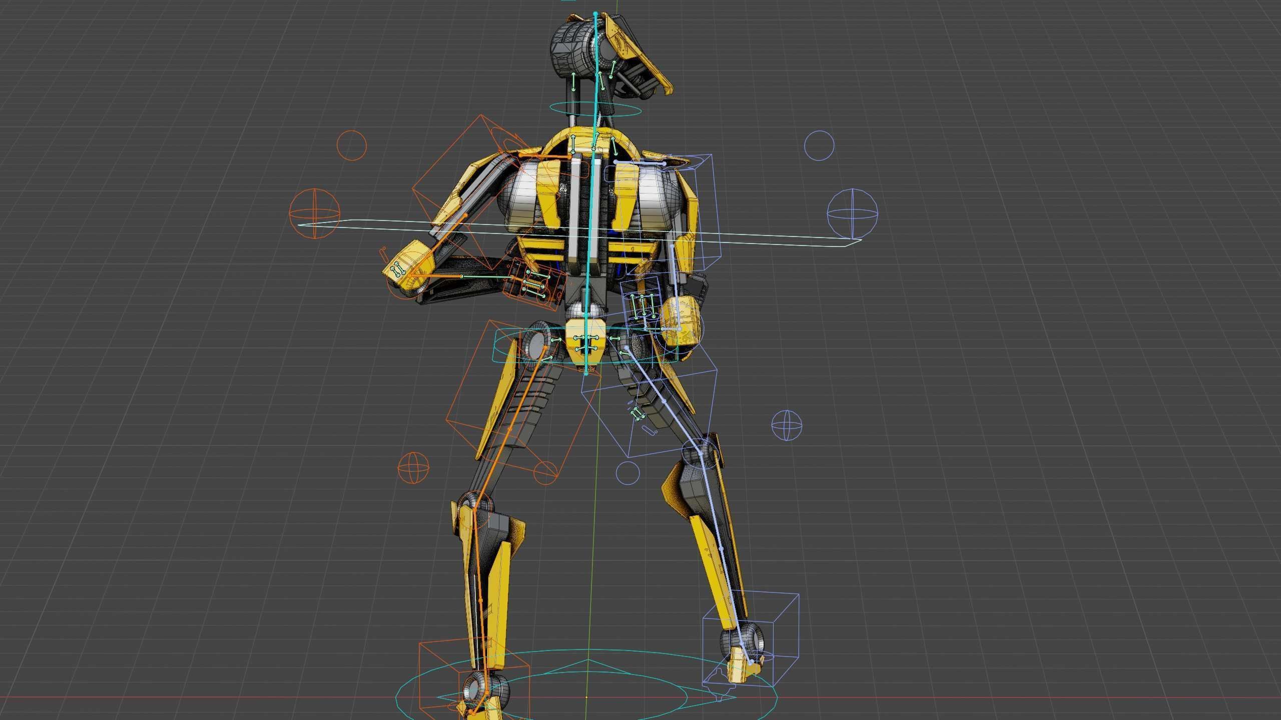 BATTLE DROID V-30  Rigged for Unreal Engine - Unity - MIXAMO  3D model_38