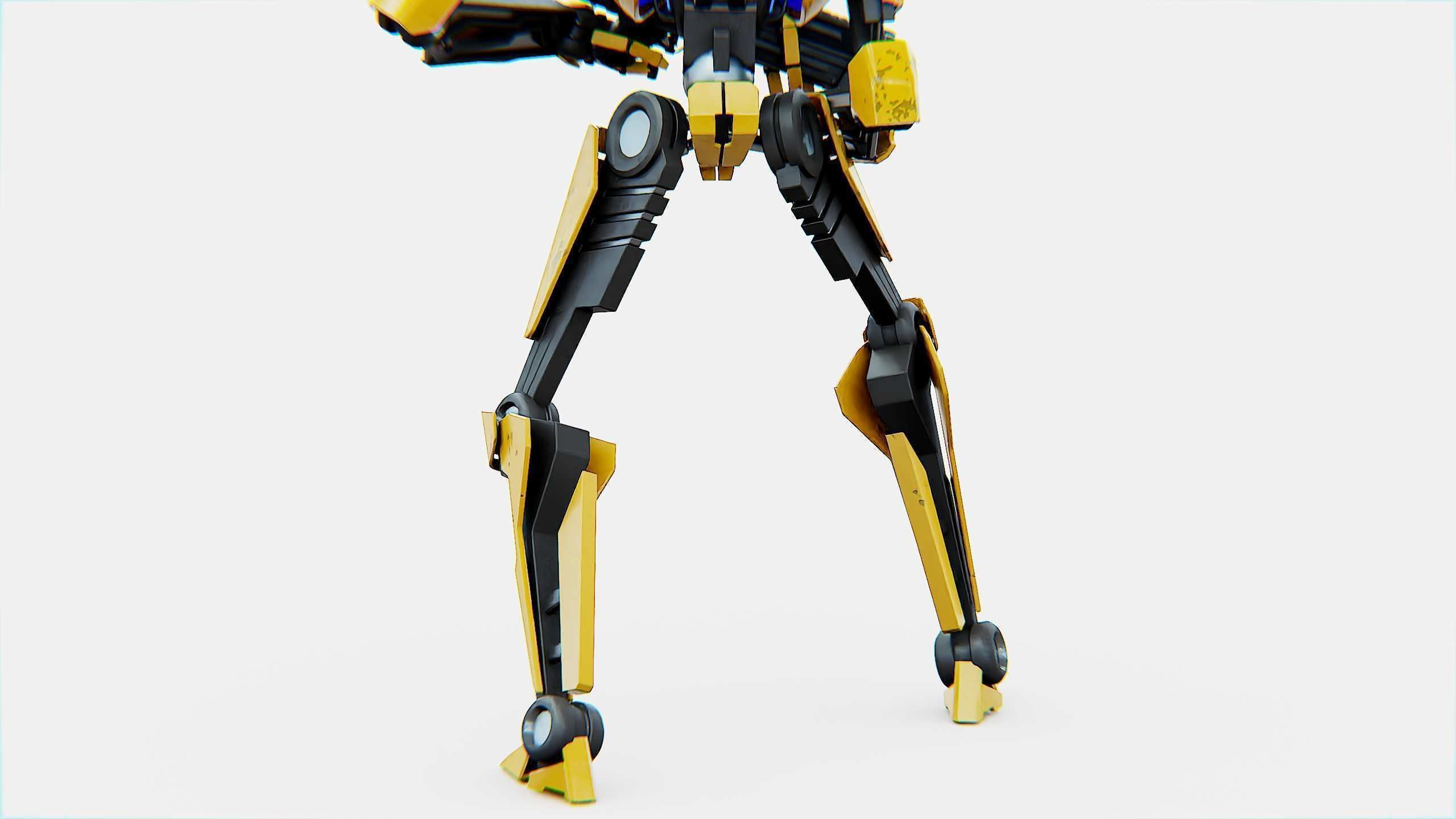 BATTLE DROID V-30  Rigged for Unreal Engine - Unity - MIXAMO  3D model_28