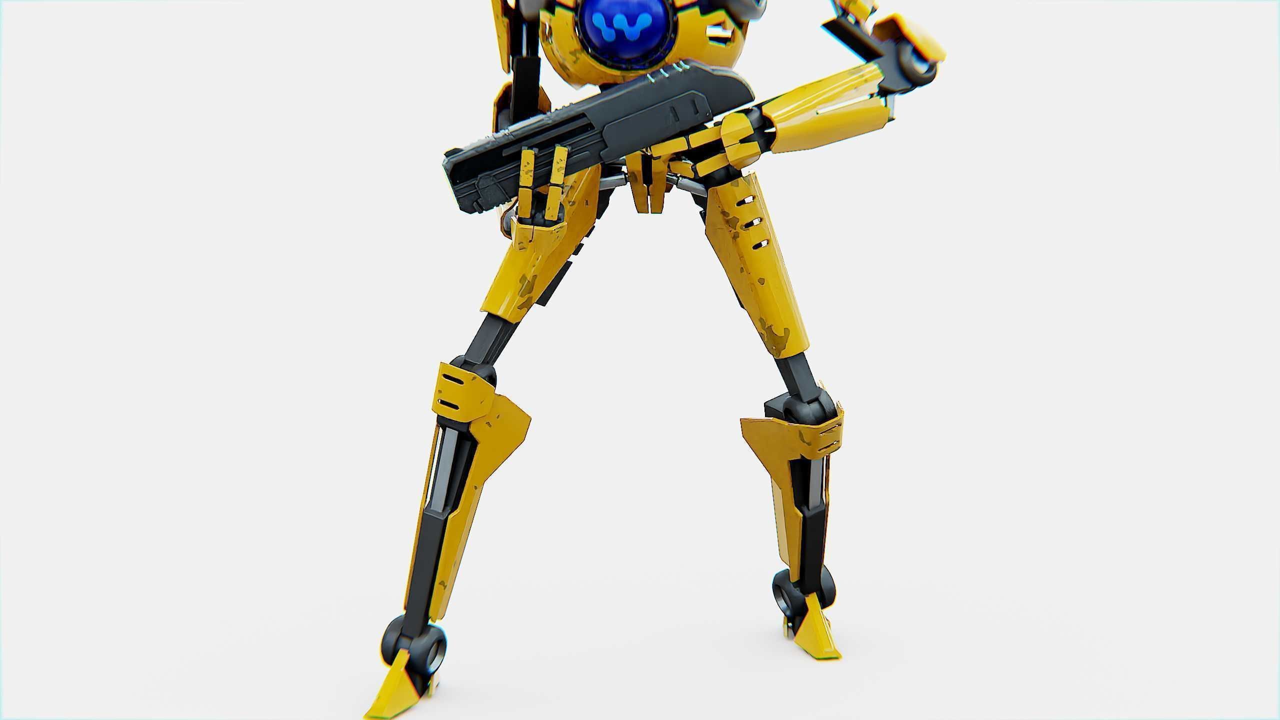 BATTLE DROID V-30  Rigged for Unreal Engine - Unity - MIXAMO  3D model_27