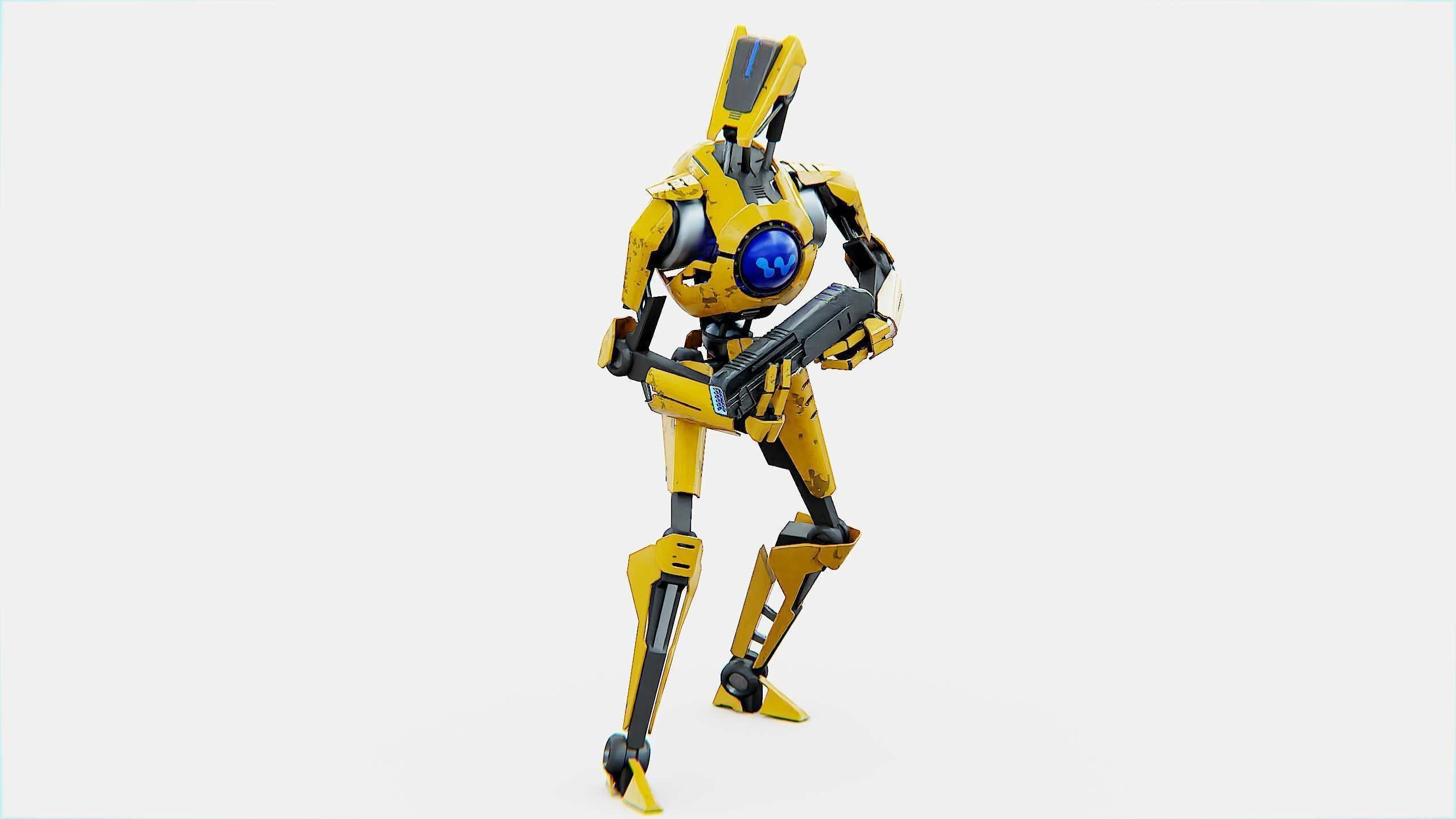 BATTLE DROID V-30  Rigged for Unreal Engine - Unity - MIXAMO  3D model_21