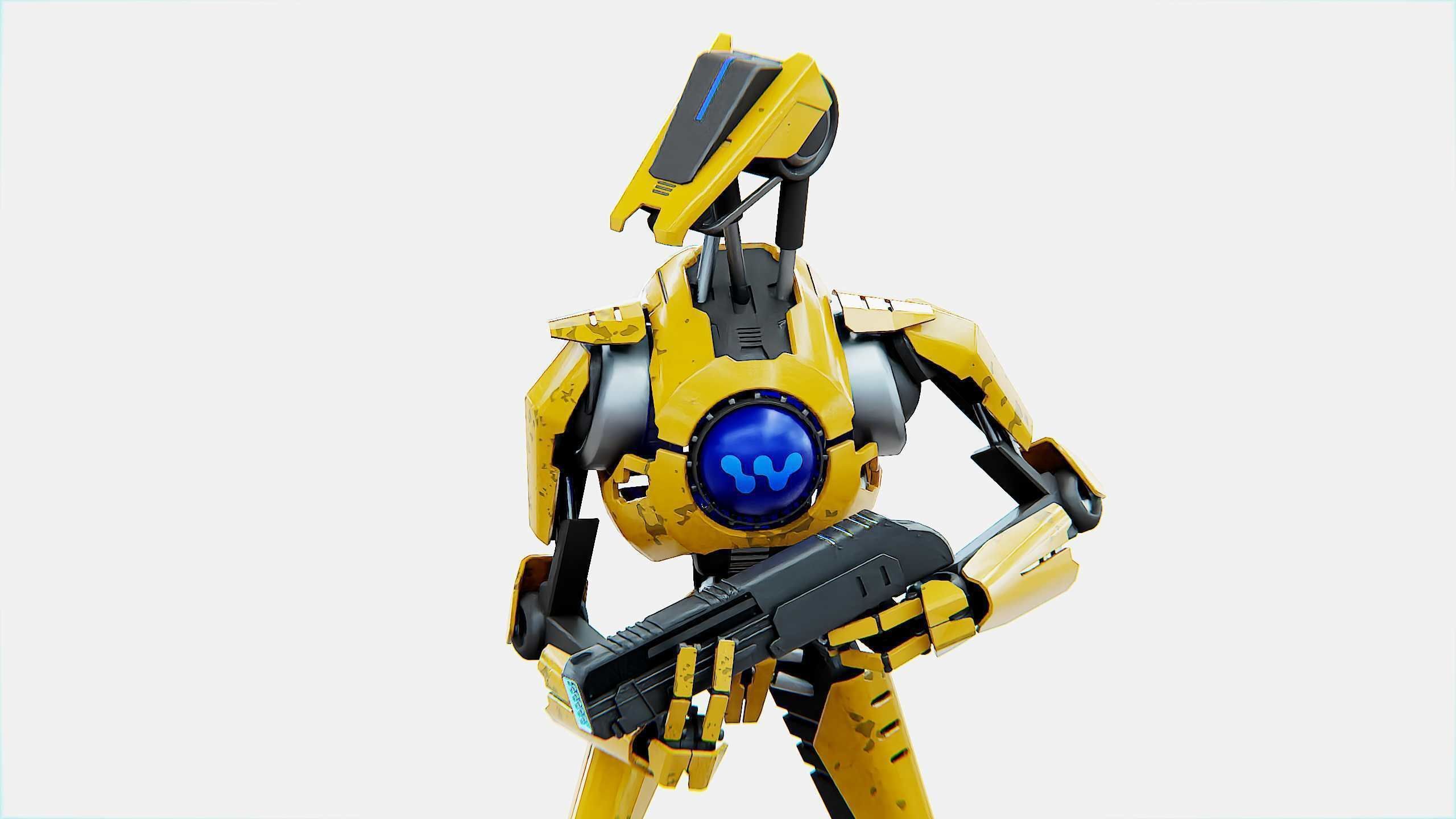 BATTLE DROID V-30  Rigged for Unreal Engine - Unity - MIXAMO  3D model_23