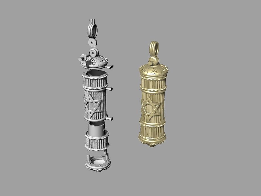 MEZUZA neckless printable 3D model  3D print model_5
