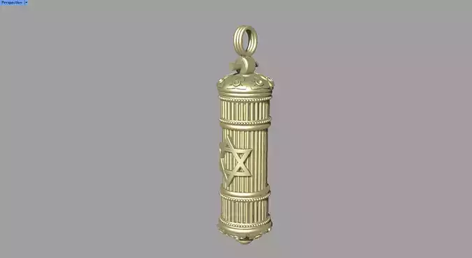 MEZUZA neckless printable 3D model 