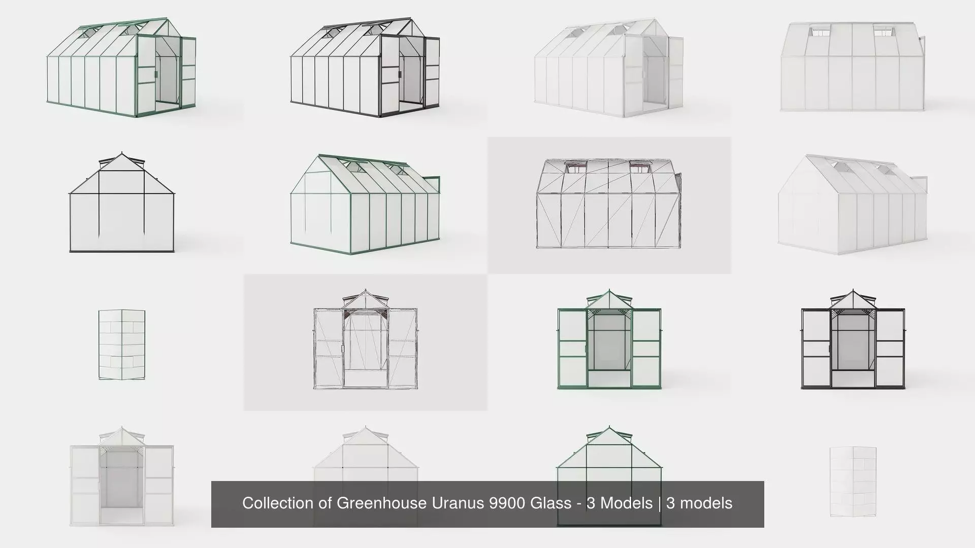 Collection of Greenhouse Uranus 9900 Glass - 3 Models _0