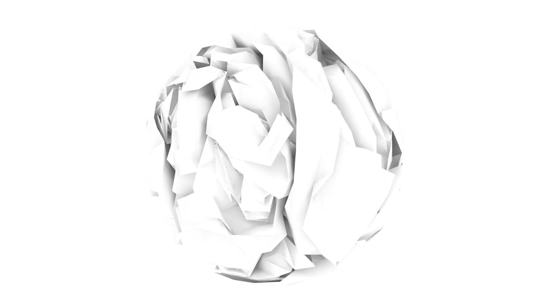 Crumpled Paper 3D model_6
