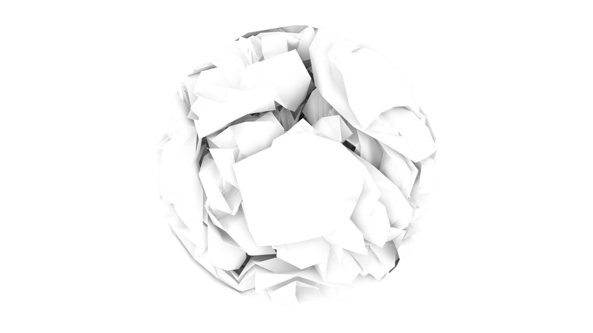Crumpled Paper 3D model_8
