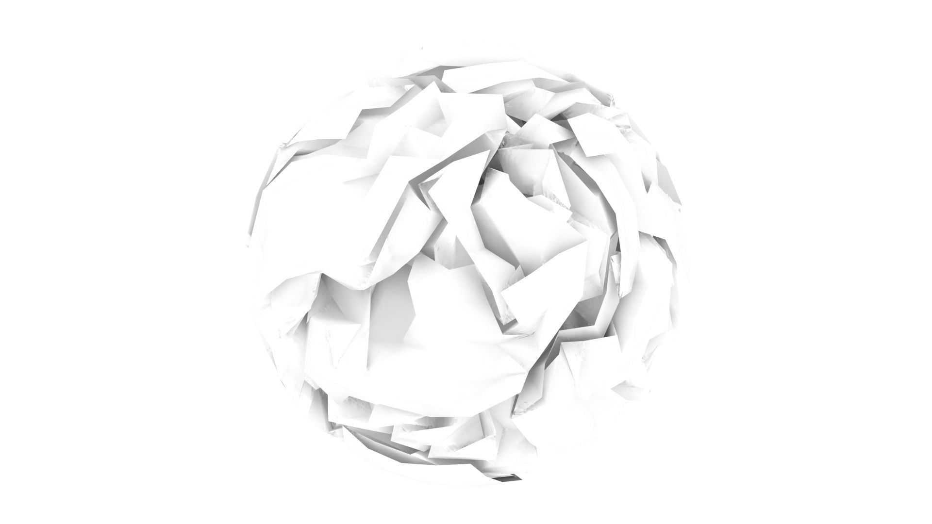 Crumpled Paper 3D model_7