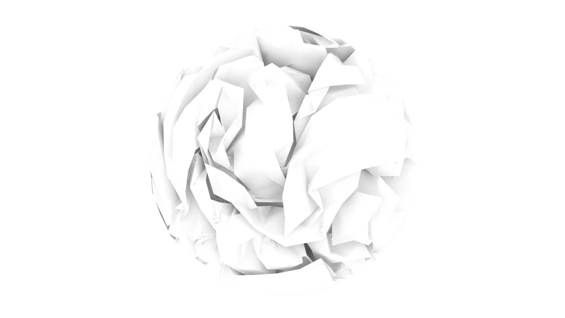 Crumpled Paper 3D model_9