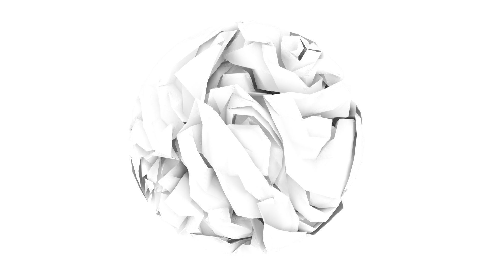 Crumpled Paper 3D model_5