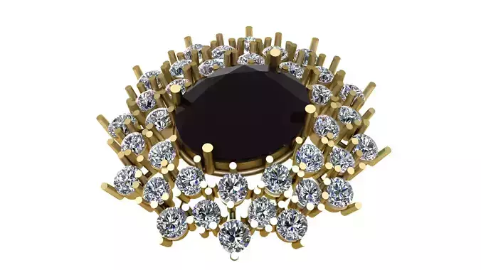 Women Fashion Diamond Pendant 3d Printable Model