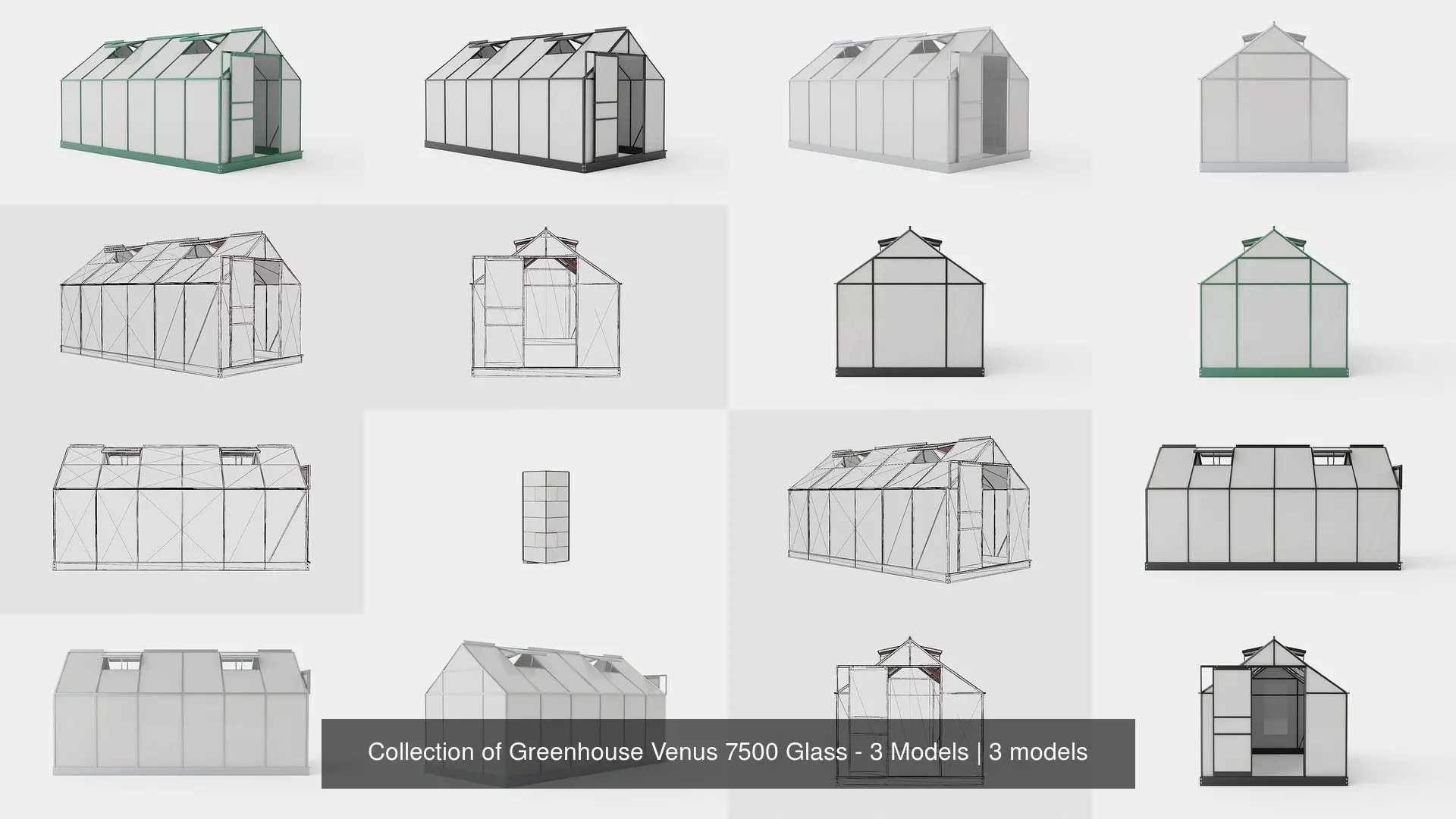 Collection of Greenhouse Venus 7500 Glass - 3 Models _0