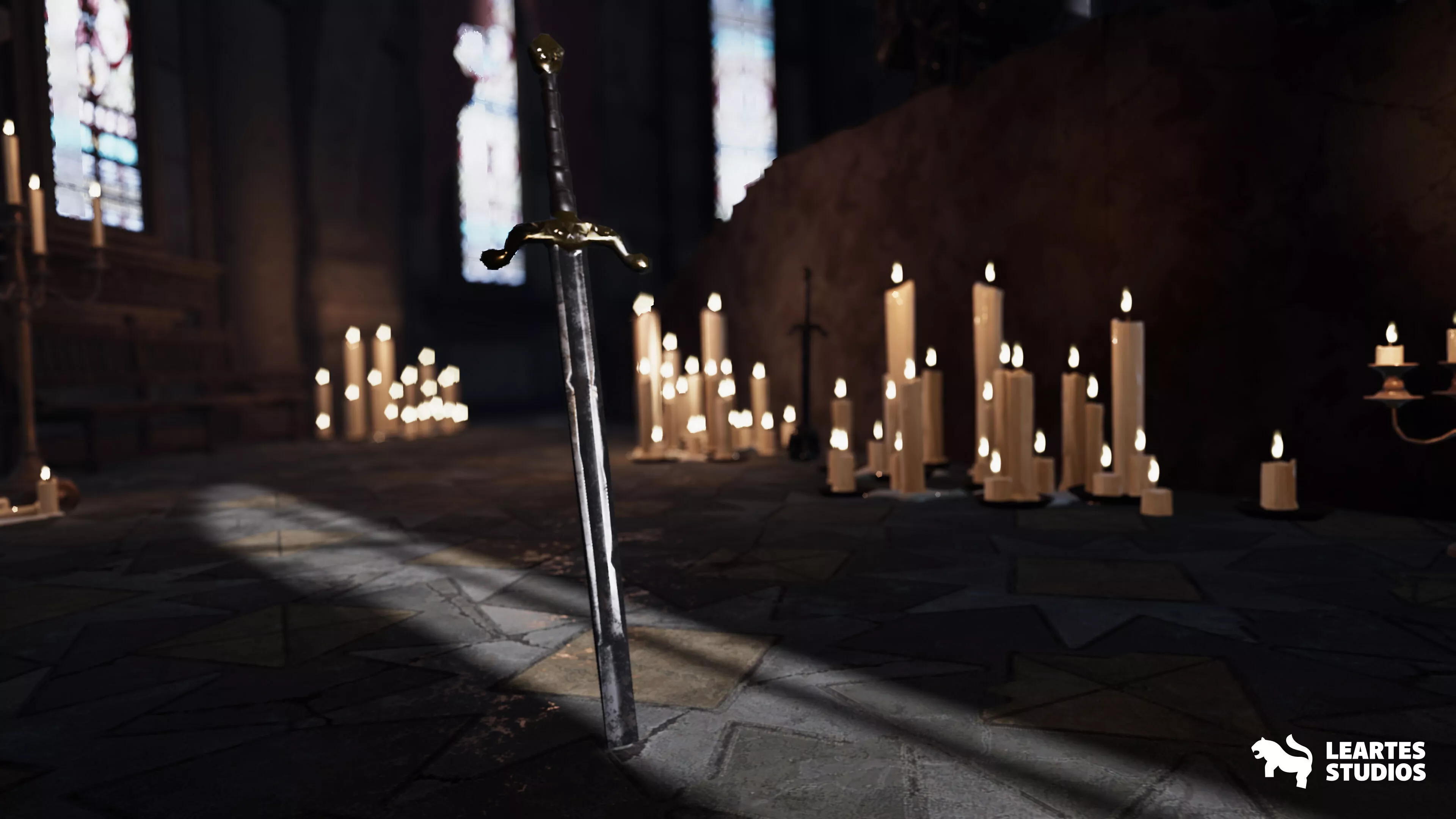 Soulslike Throne Room Low-poly 3D model