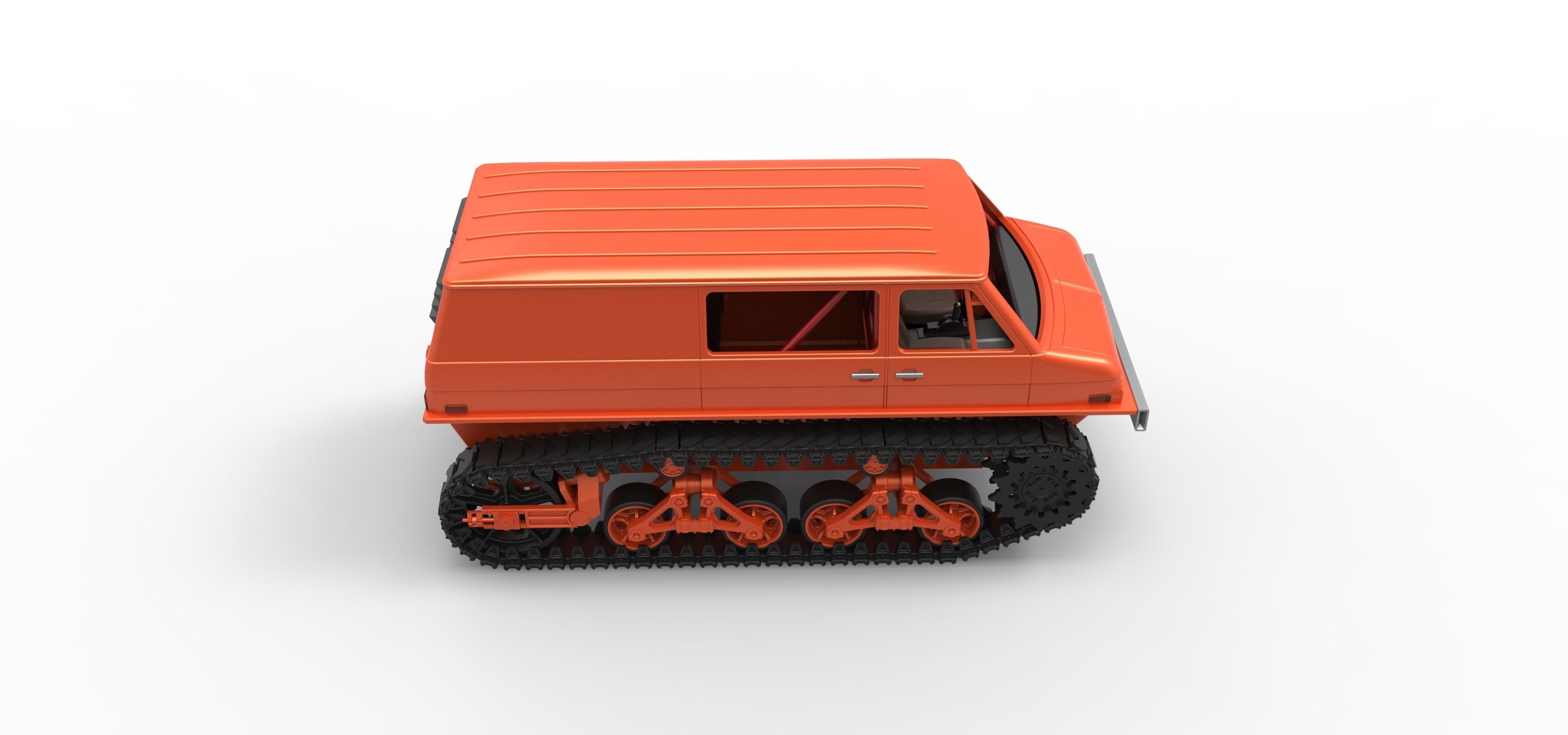 Vintage Monster tank Version 3 Scale 1 to 25 3D print model_21