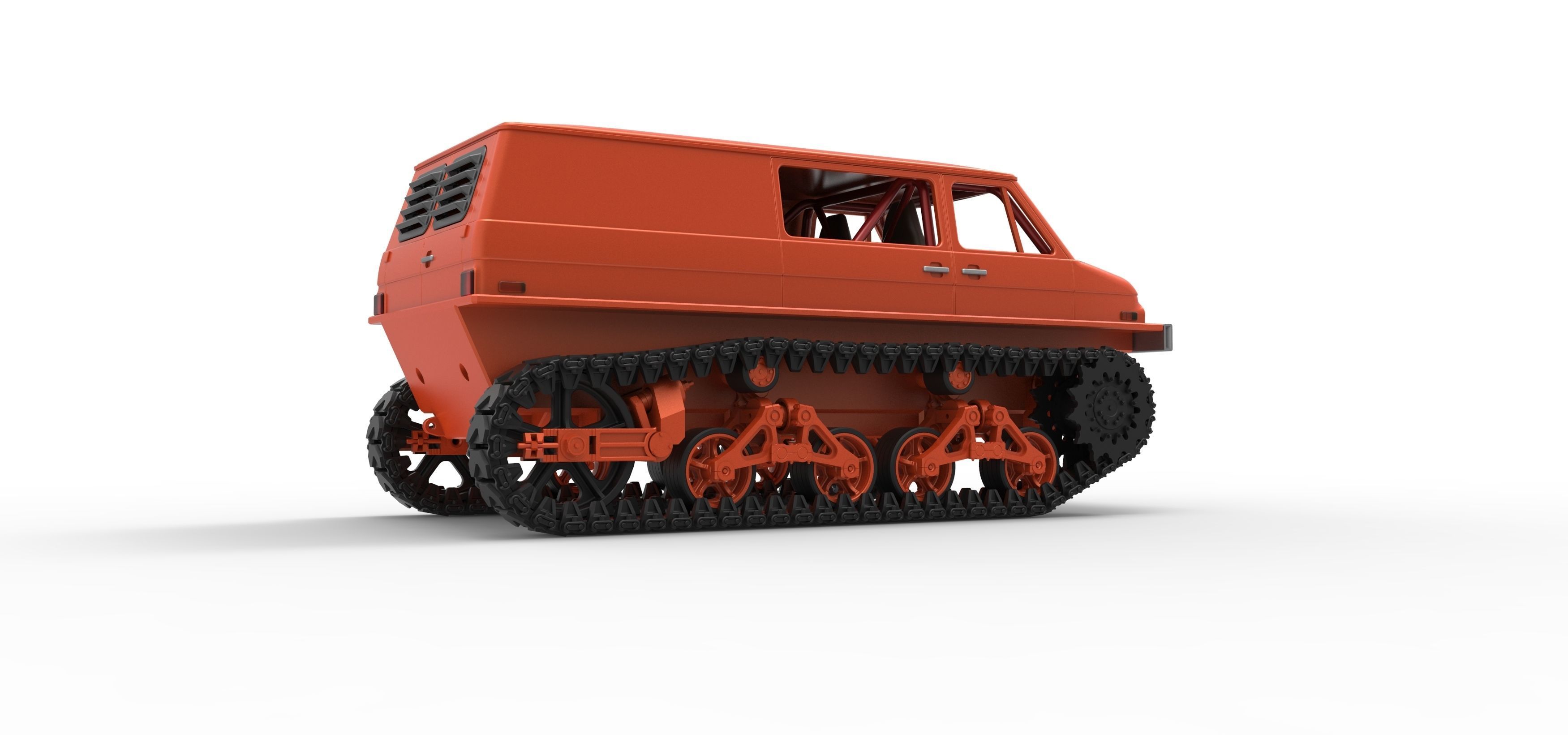 Vintage Monster tank Version 3 Scale 1 to 25 3D print model_19