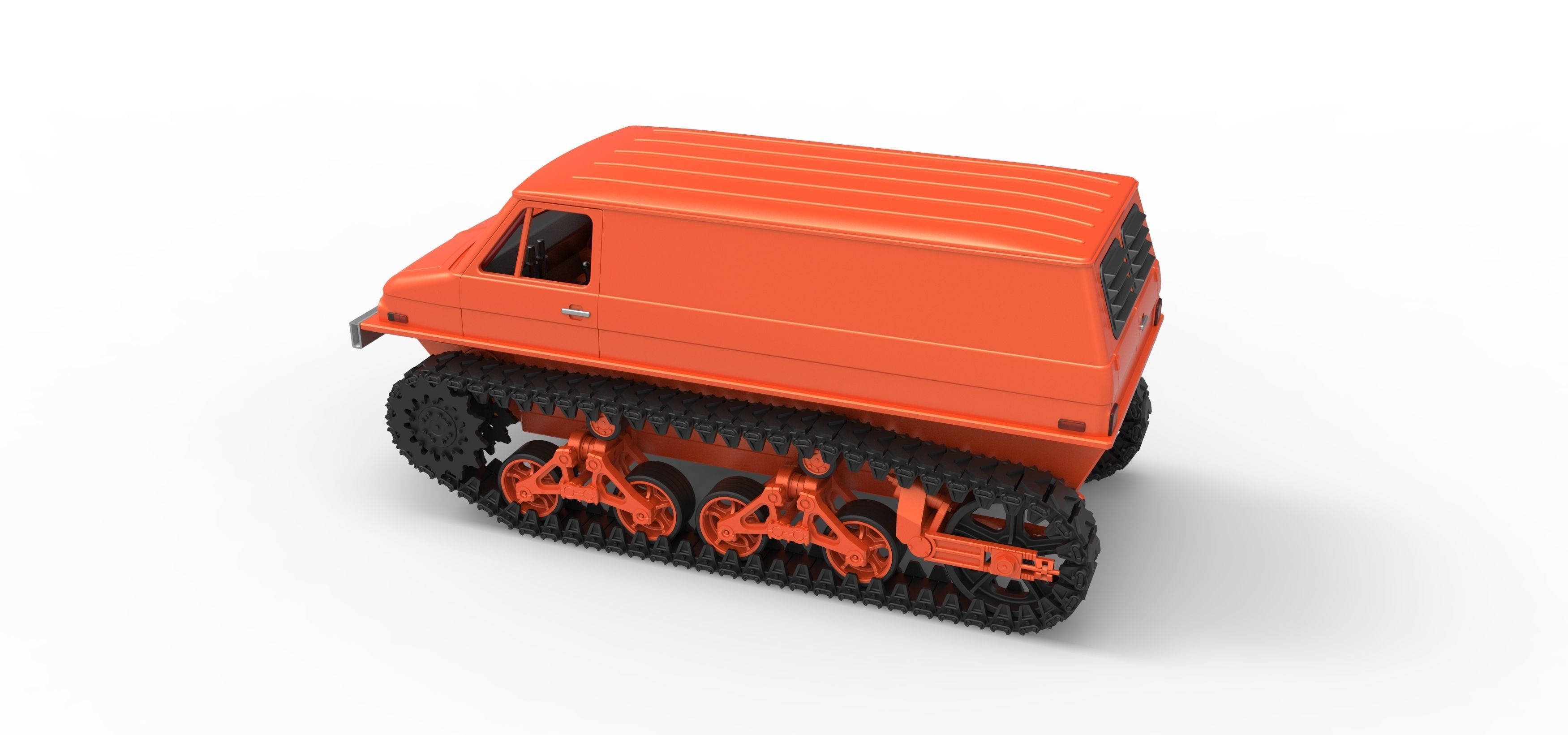 Vintage Monster tank Version 3 Scale 1 to 25 3D print model_10