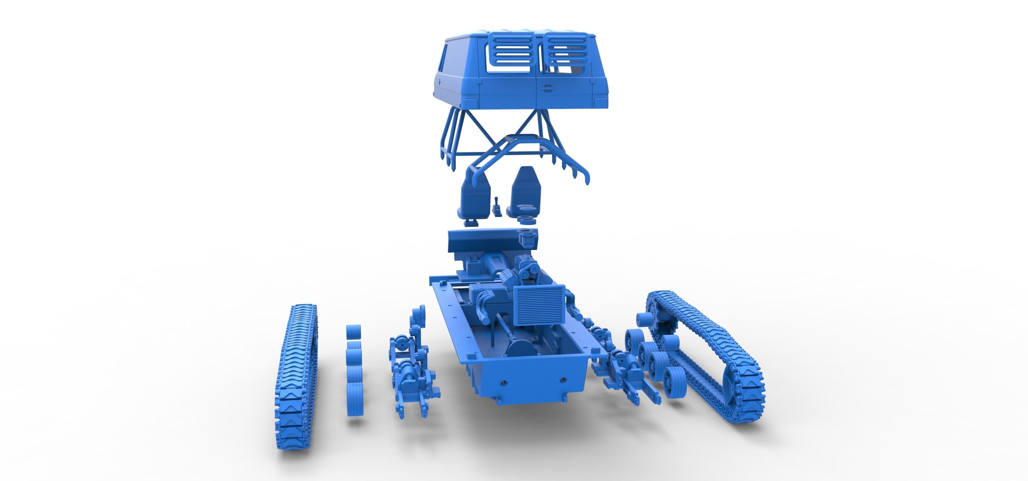 Vintage Monster tank Version 3 Scale 1 to 25 3D print model_60