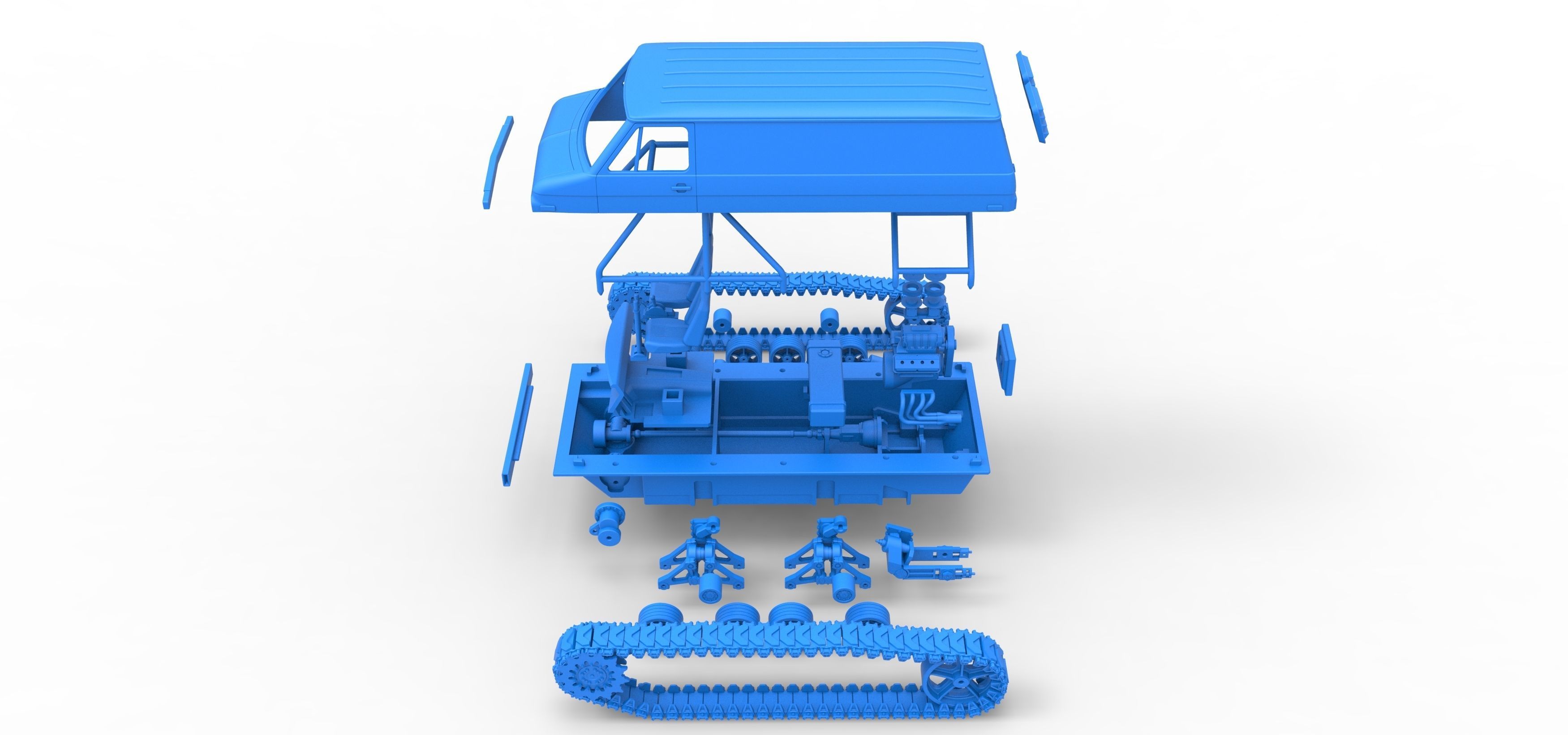 Vintage Monster tank Version 3 Scale 1 to 25 3D print model_58