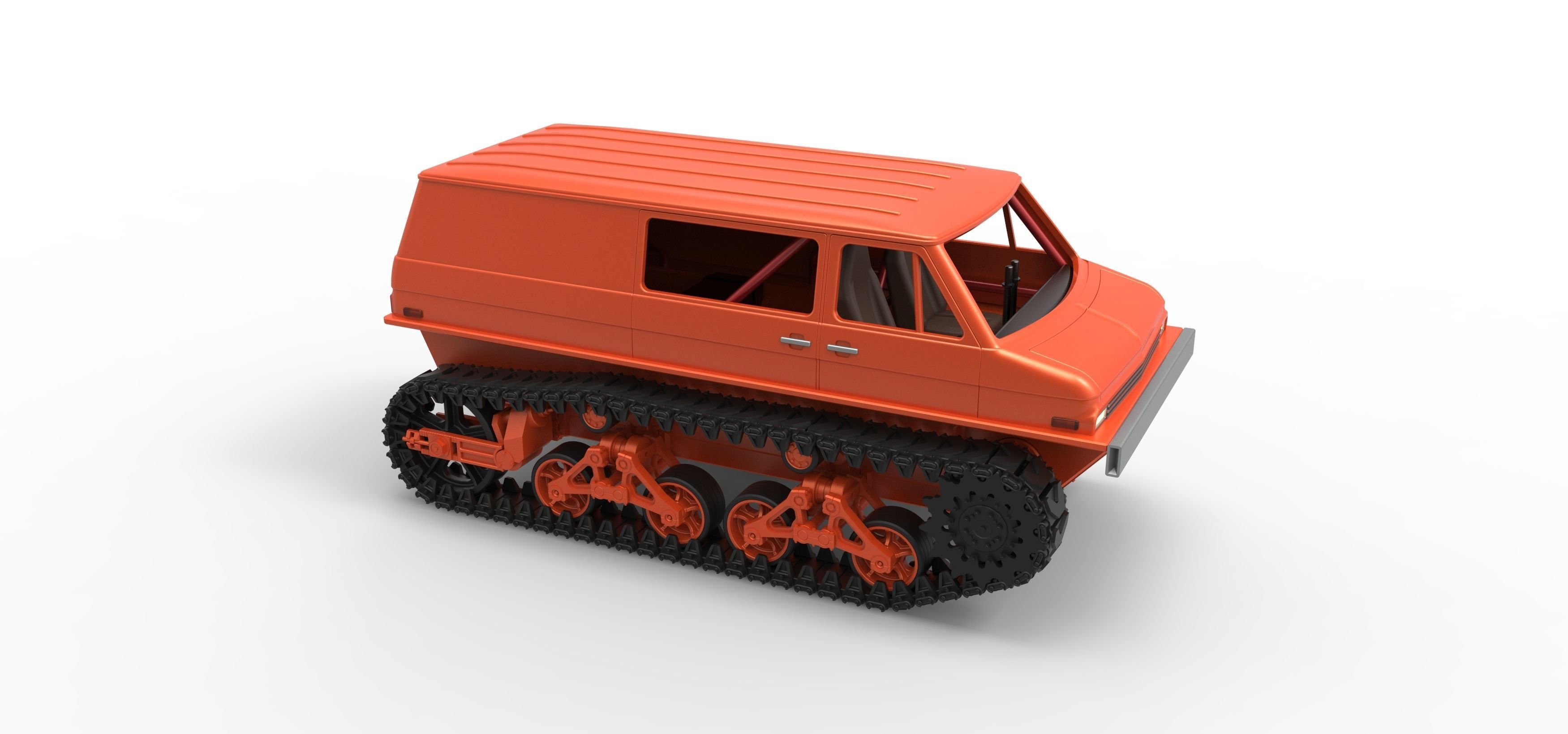 Vintage Monster tank Version 3 Scale 1 to 25 3D print model_22