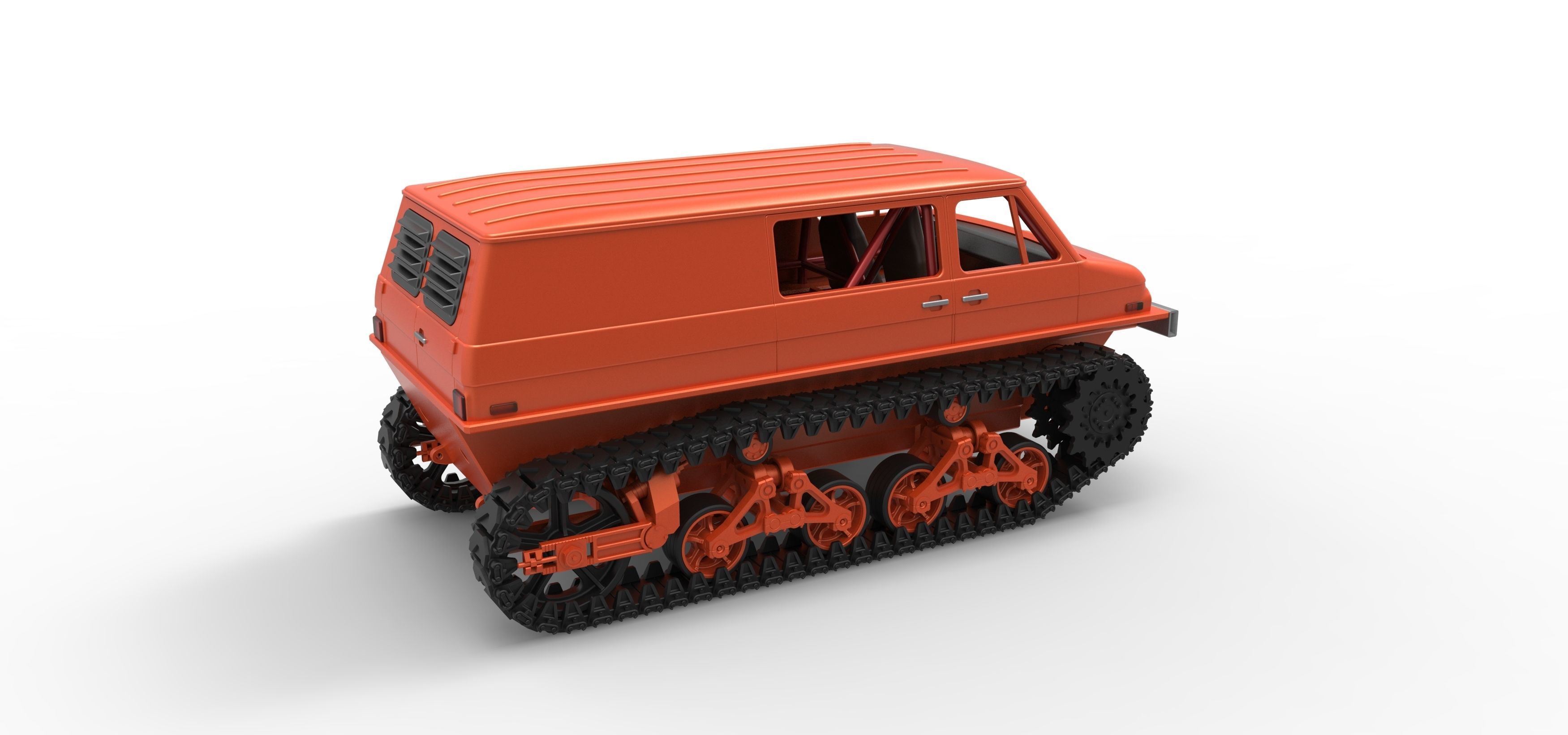 Vintage Monster tank Version 3 Scale 1 to 25 3D print model_18