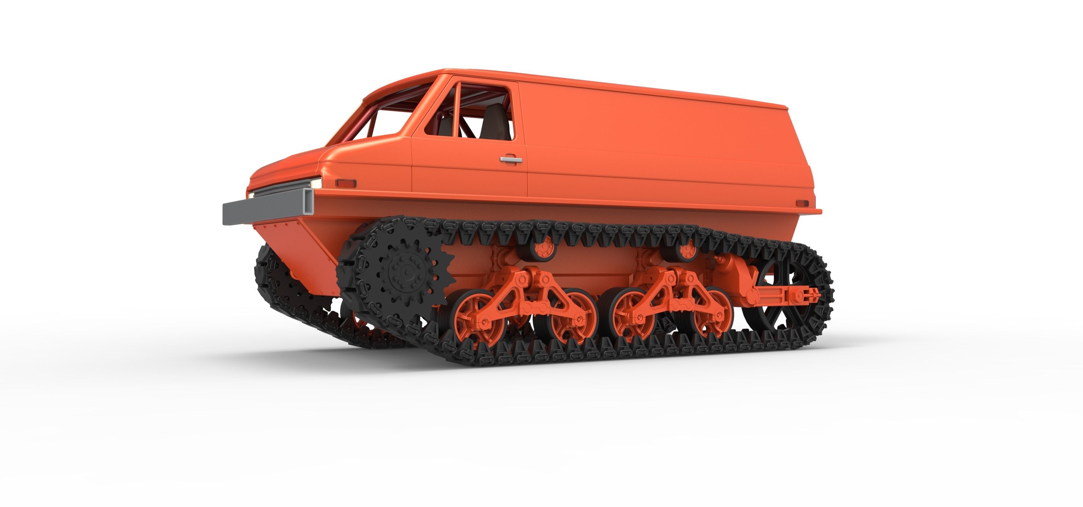 Vintage Monster tank Version 3 Scale 1 to 25 3D print model_2