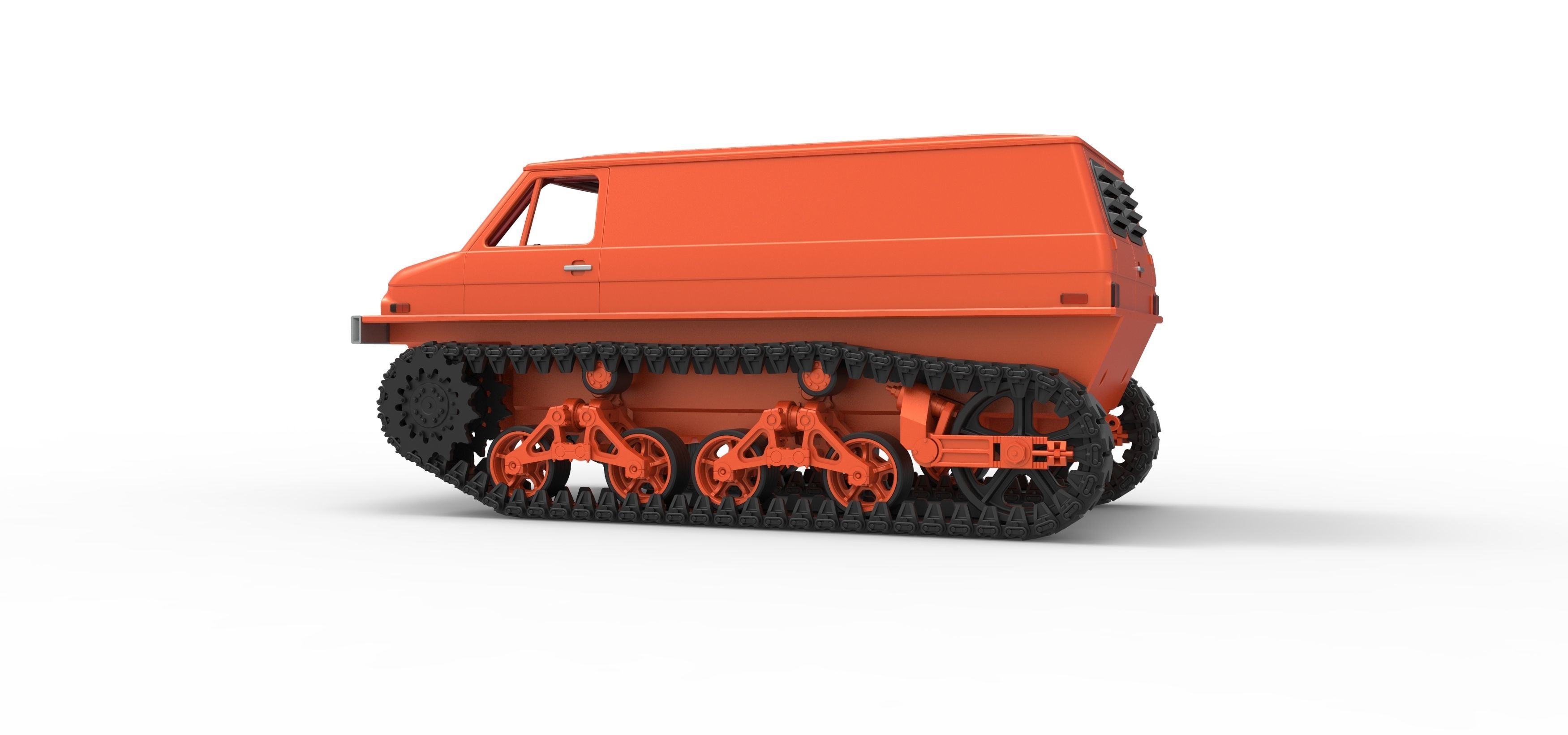 Vintage Monster tank Version 3 Scale 1 to 25 3D print model_11