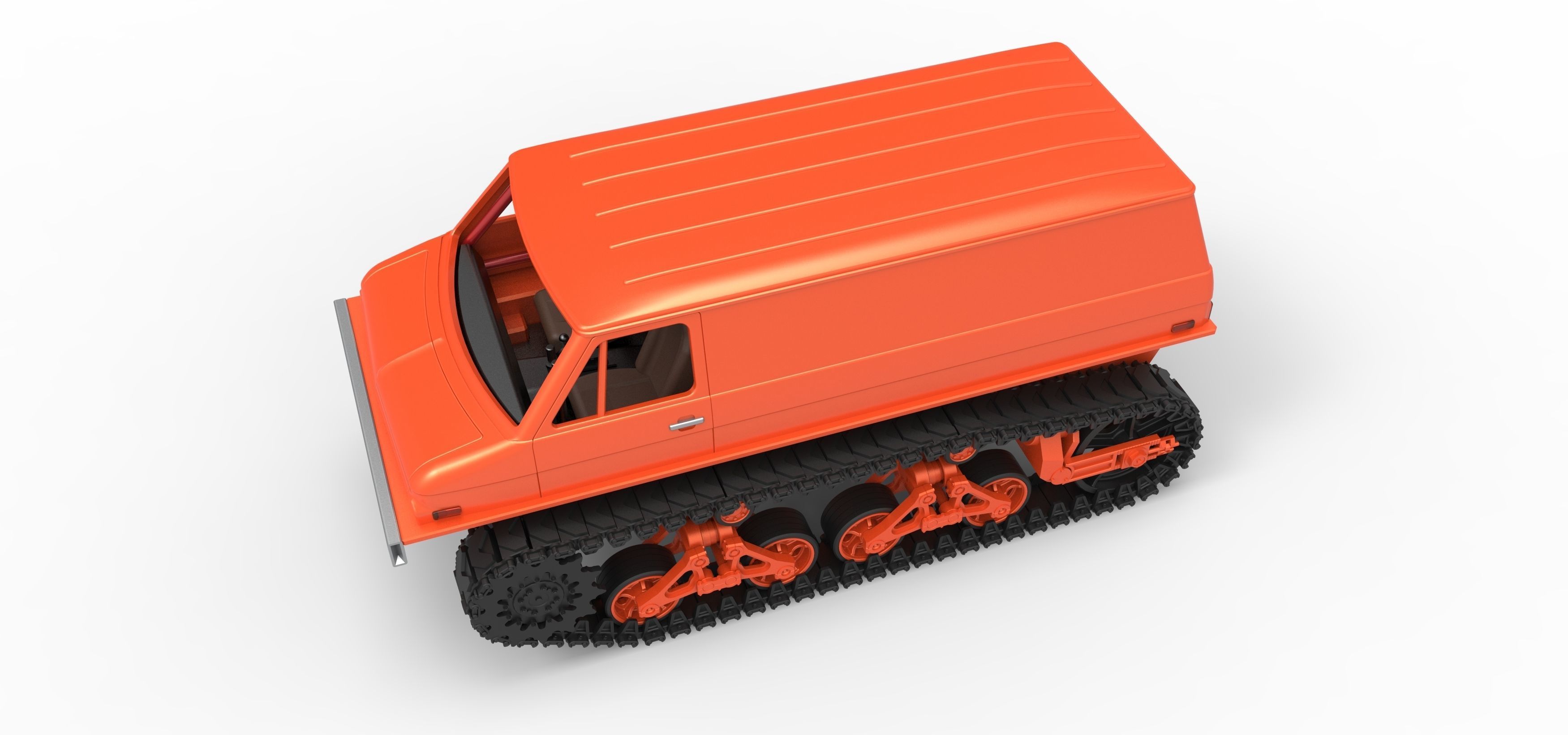 Vintage Monster tank Version 3 Scale 1 to 25 3D print model_4