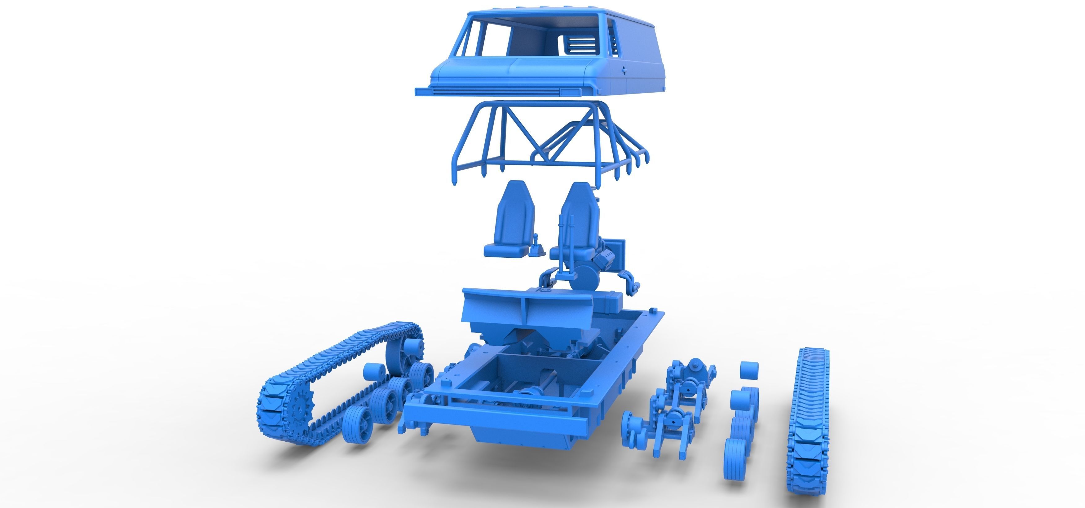 Vintage Monster tank Version 3 Scale 1 to 25 3D print model_56