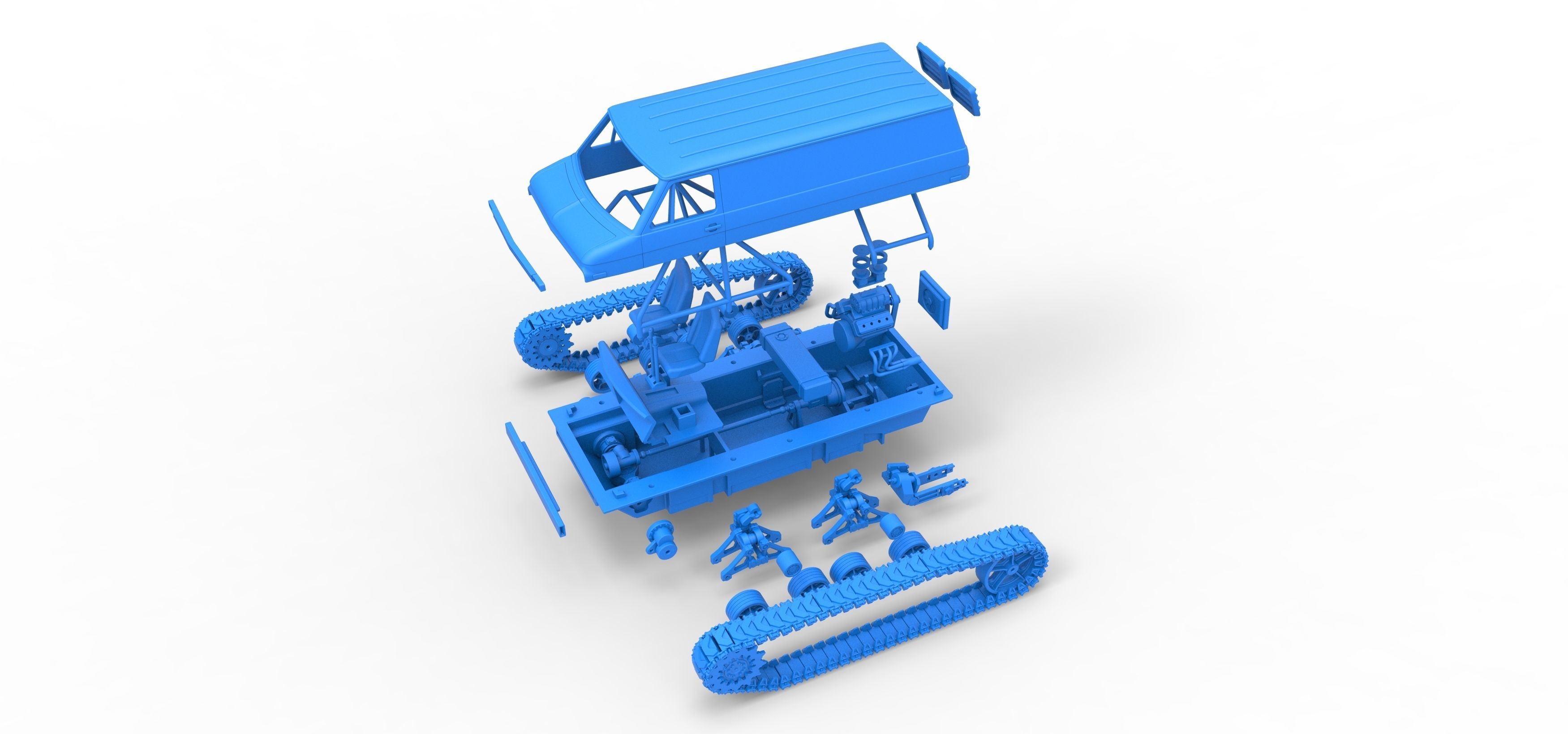 Vintage Monster tank Version 3 Scale 1 to 25 3D print model_54