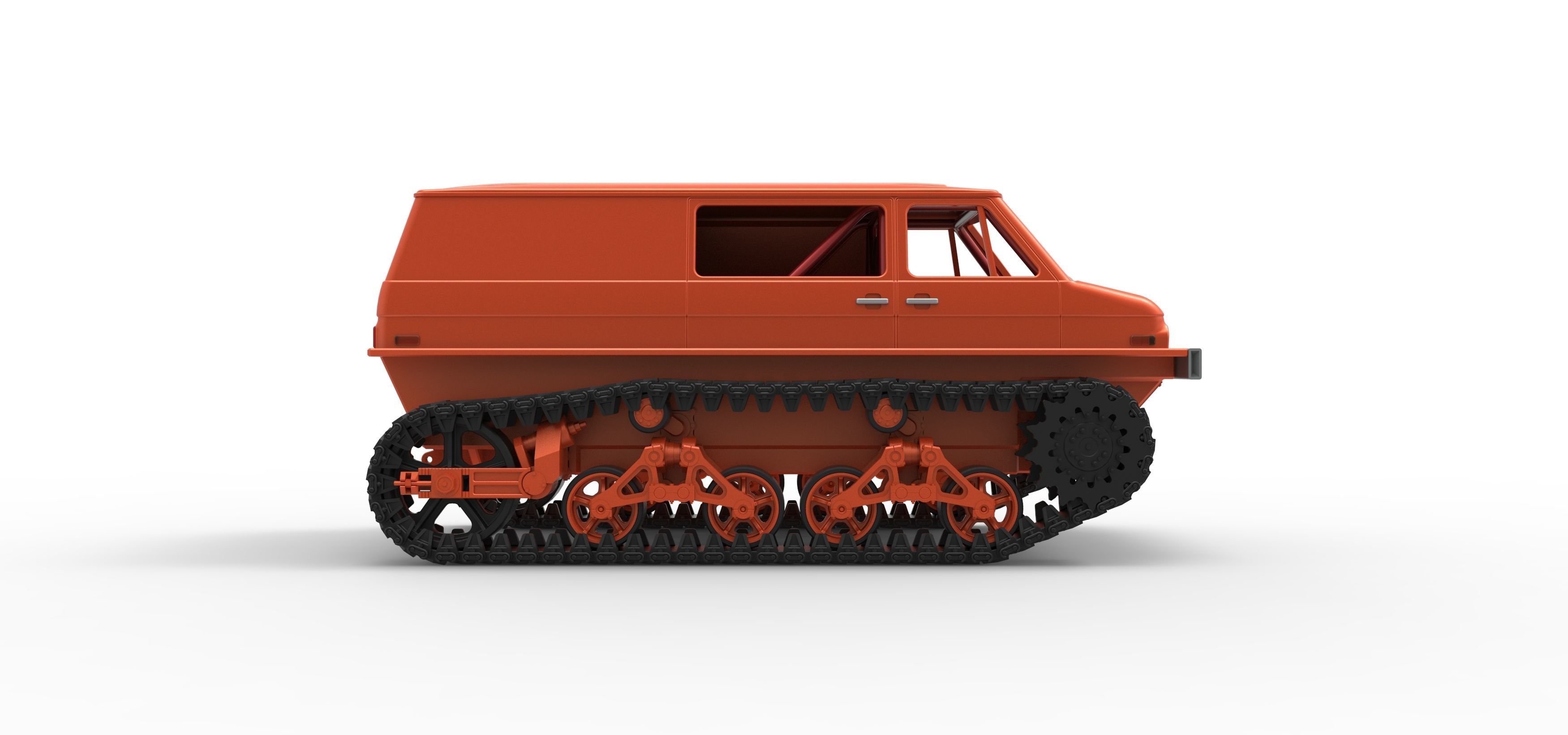 Vintage Monster tank Version 3 Scale 1 to 25 3D print model_20