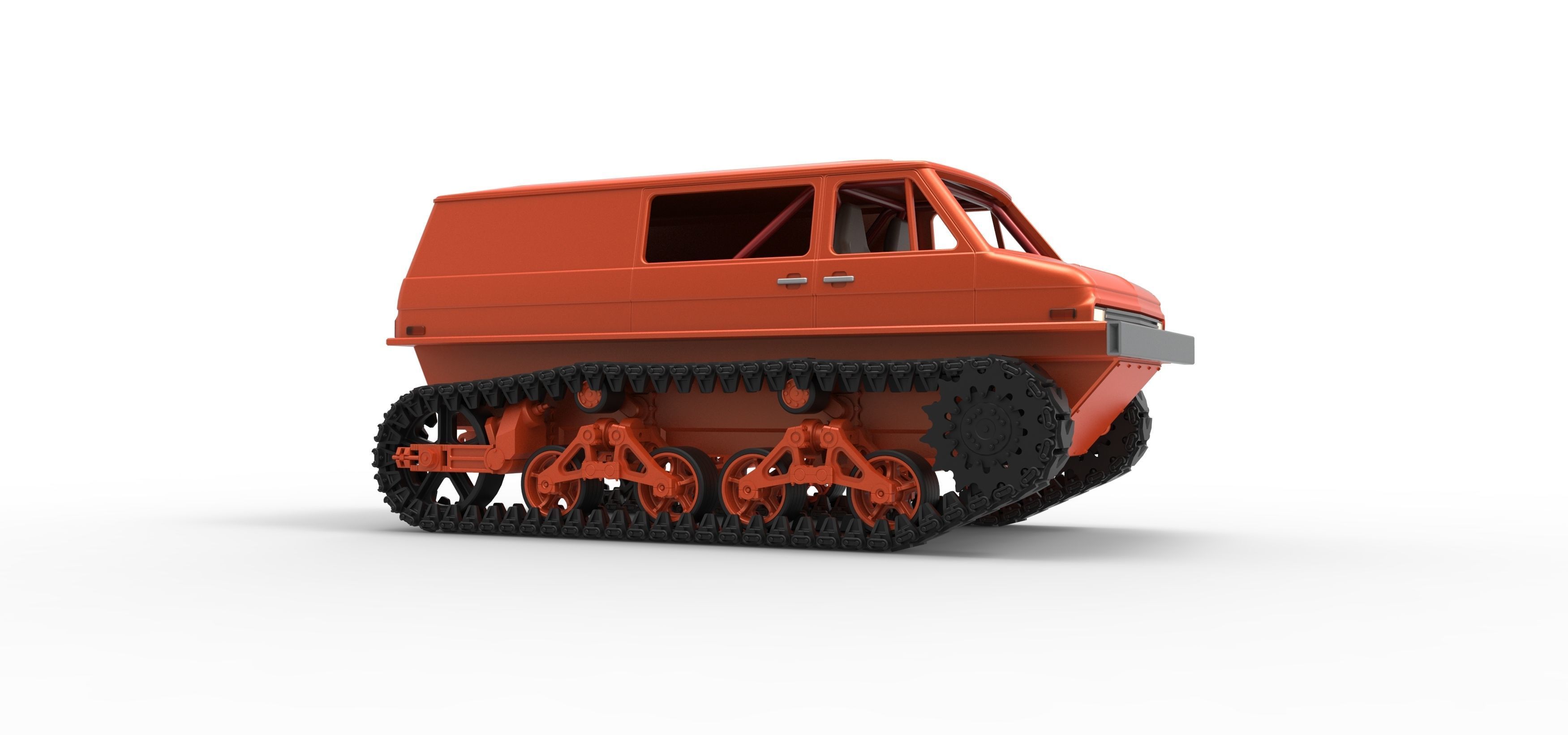 Vintage Monster tank Version 3 Scale 1 to 25 3D print model_23