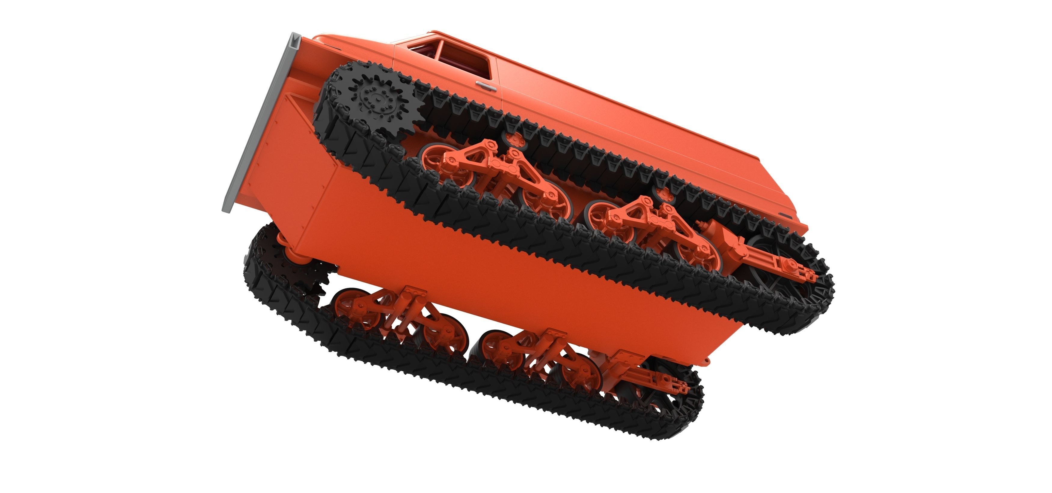 Vintage Monster tank Version 3 Scale 1 to 25 3D print model_3