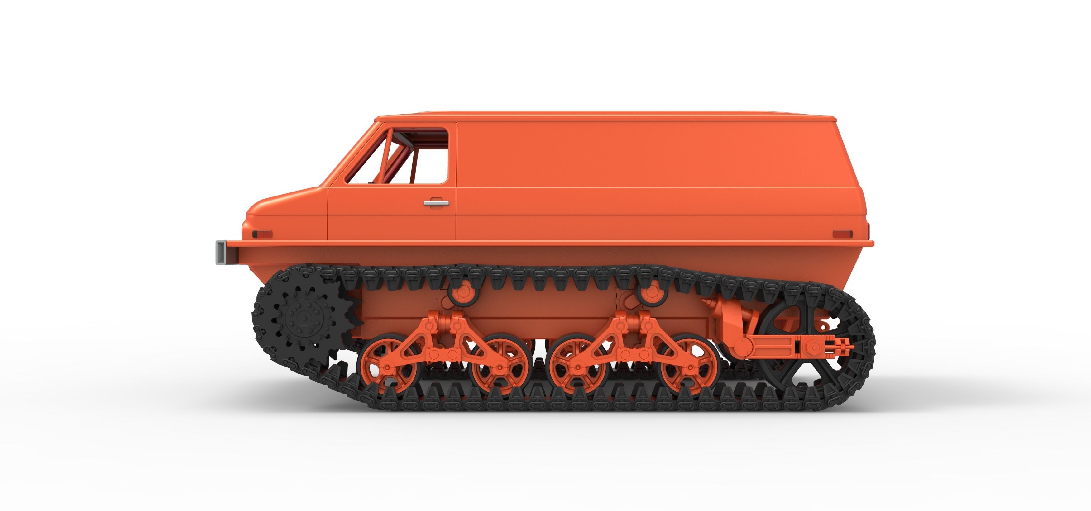 Vintage Monster tank Version 3 Scale 1 to 25 3D print model_7