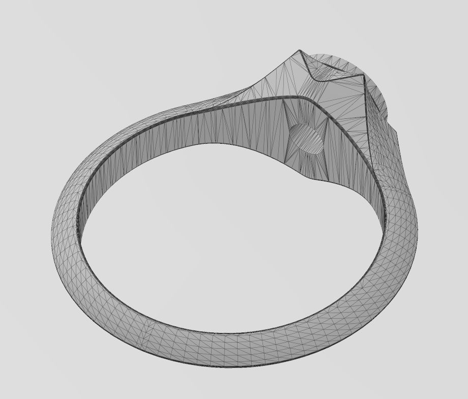 Bezel set 5mm solitaire hexagonal star signet US sizes 5to10 3D print model_16