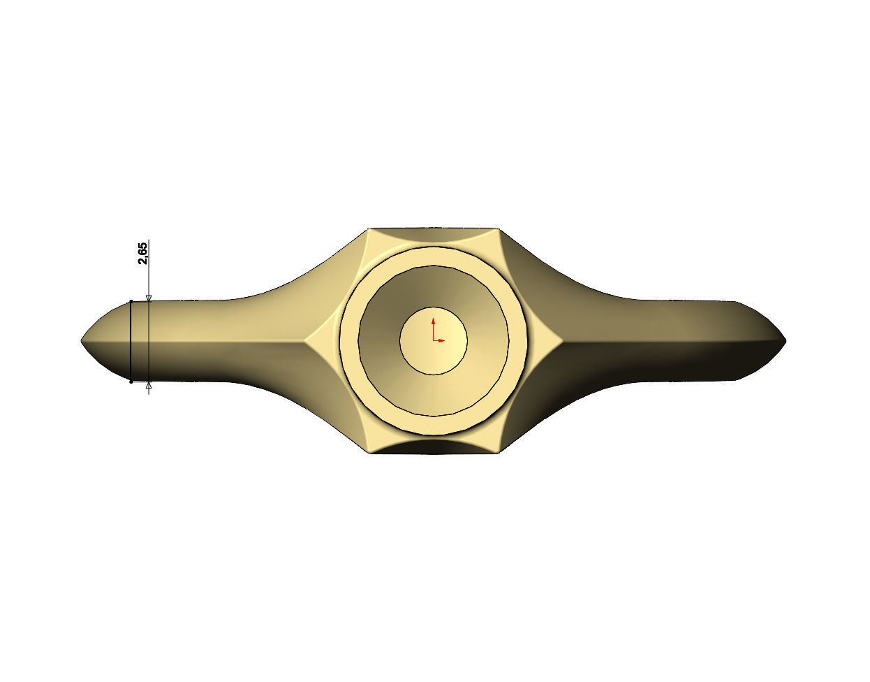 Bezel set 5mm solitaire hexagonal star signet US sizes 5to10 3D print model_8