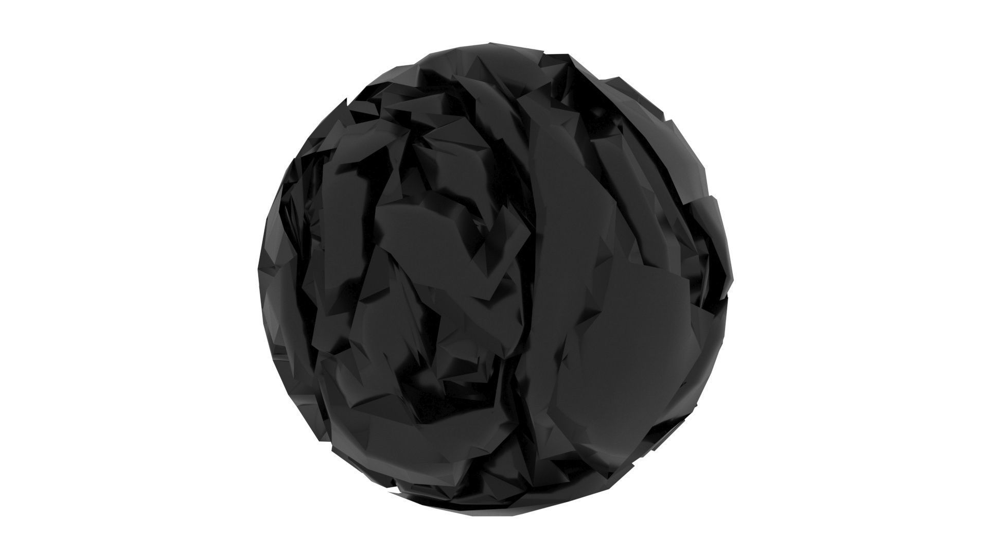 Black Crumpled Paper 3D model_6
