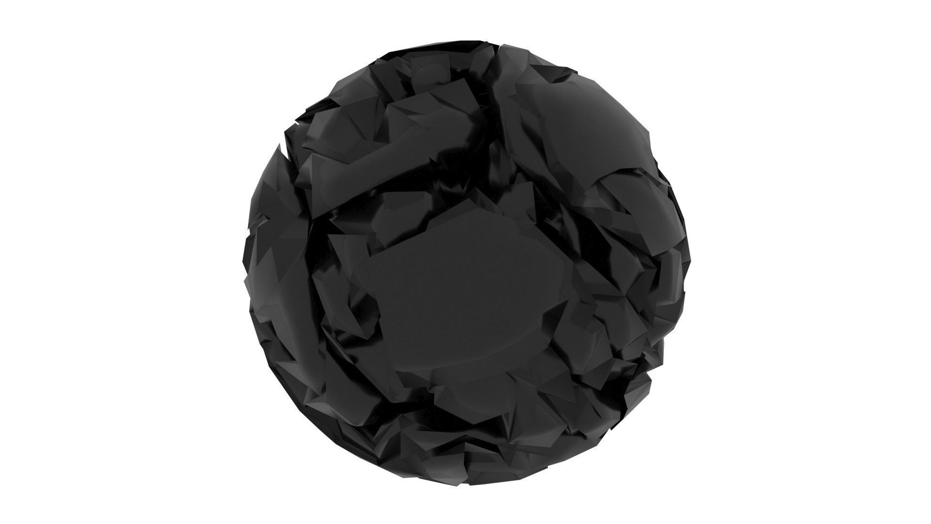 Black Crumpled Paper 3D model_8