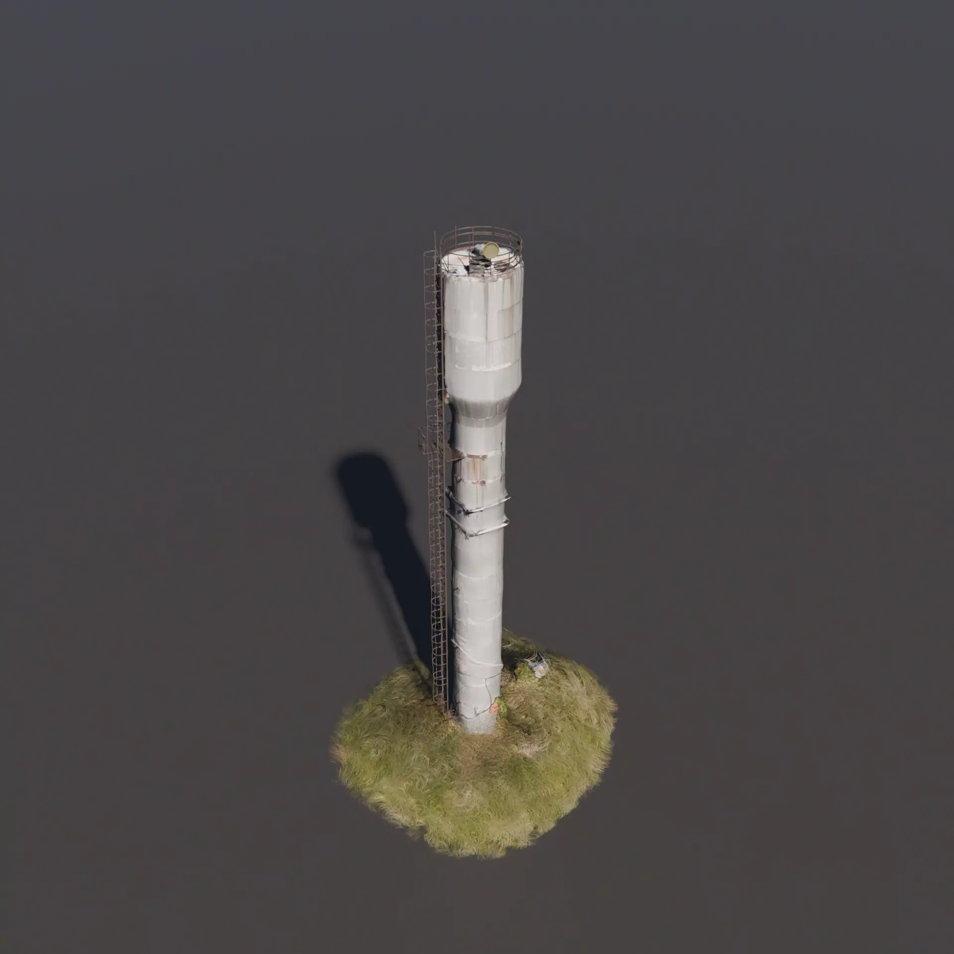 Water Tower Low-poly 3D model_0