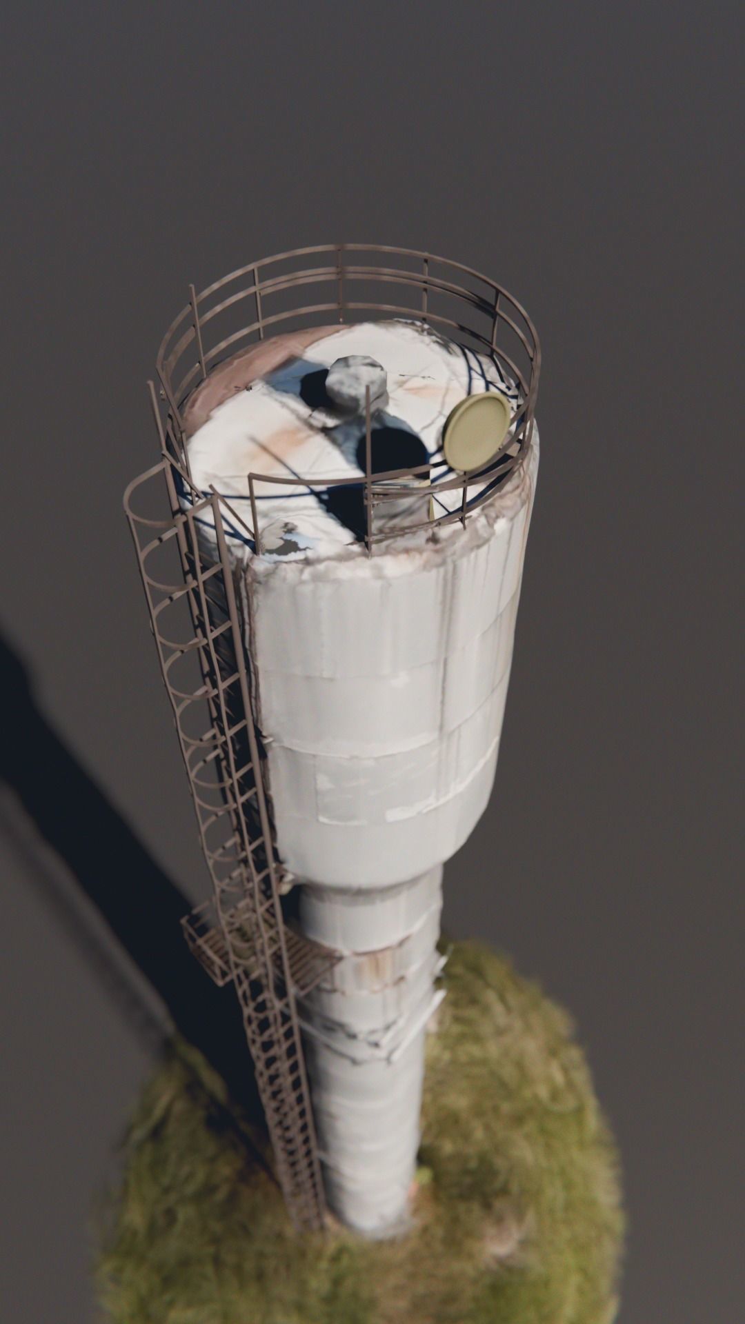 Water Tower Low-poly 3D model_3