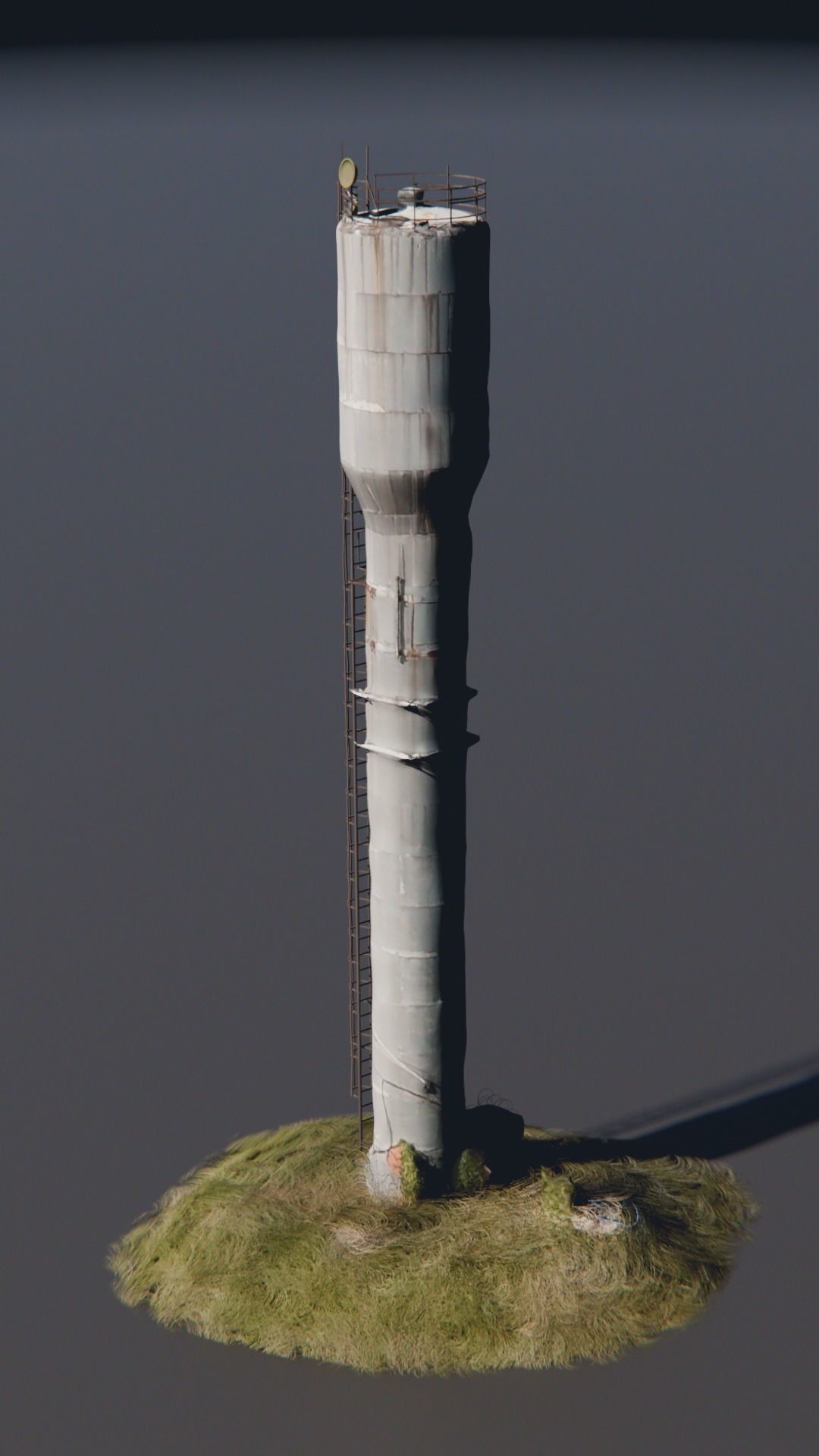 Water Tower Low-poly 3D model_2