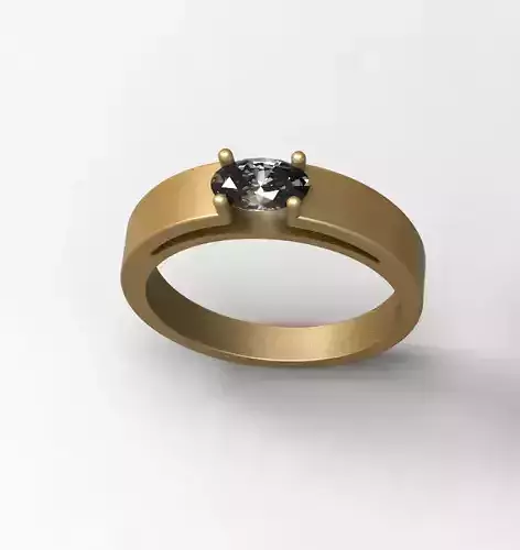 diamond ring minimal printable 3D model 
