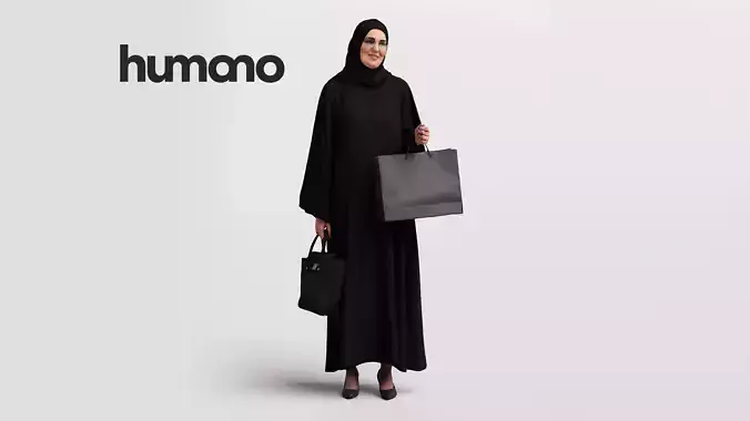 Humano Arab woman in hijab standing and shopping - 2405-085-6197